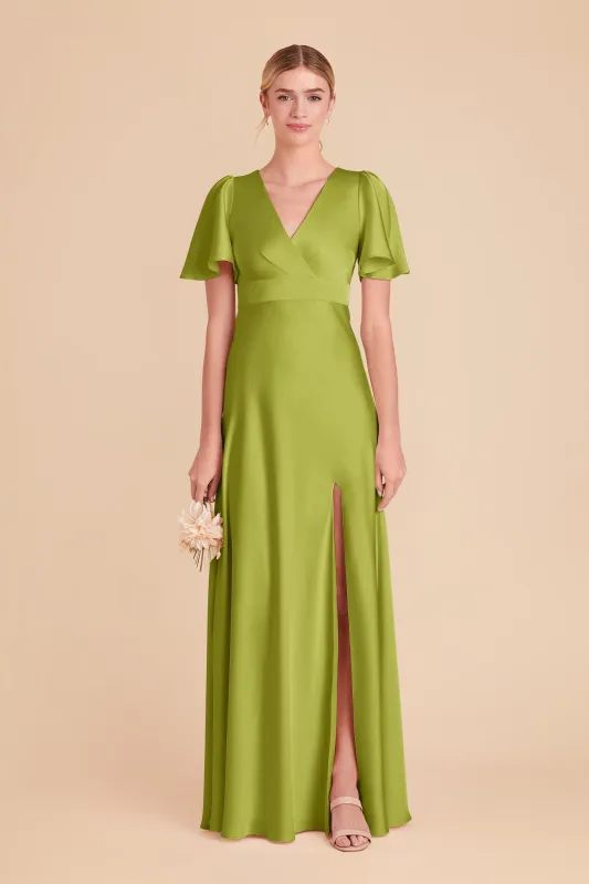 Marni Matte Satin Dress - Matcha sold by Birdy Grey