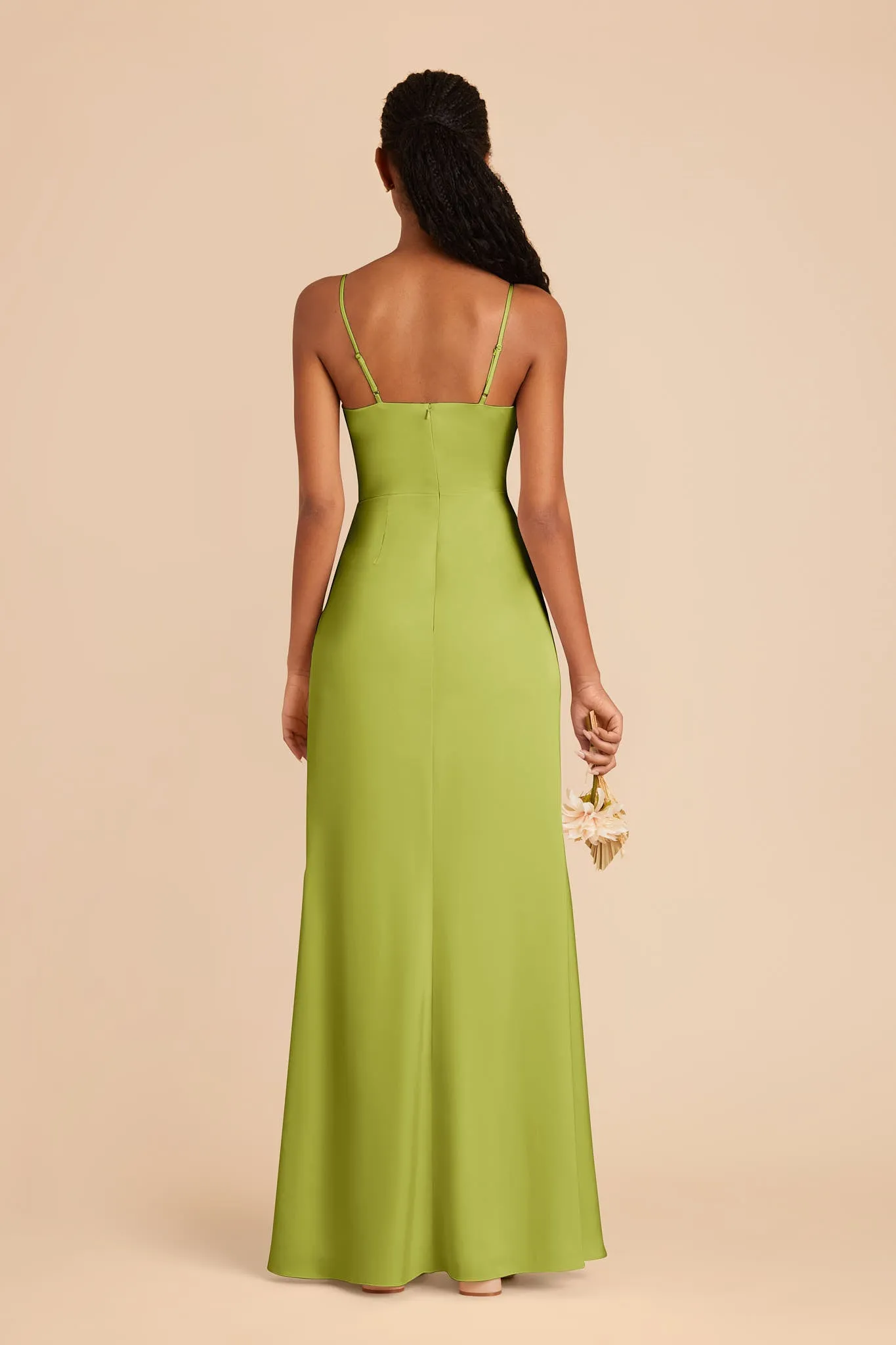 Lydia Matte Satin Dress - Matcha sold by Birdy Grey product image thumbnail 4