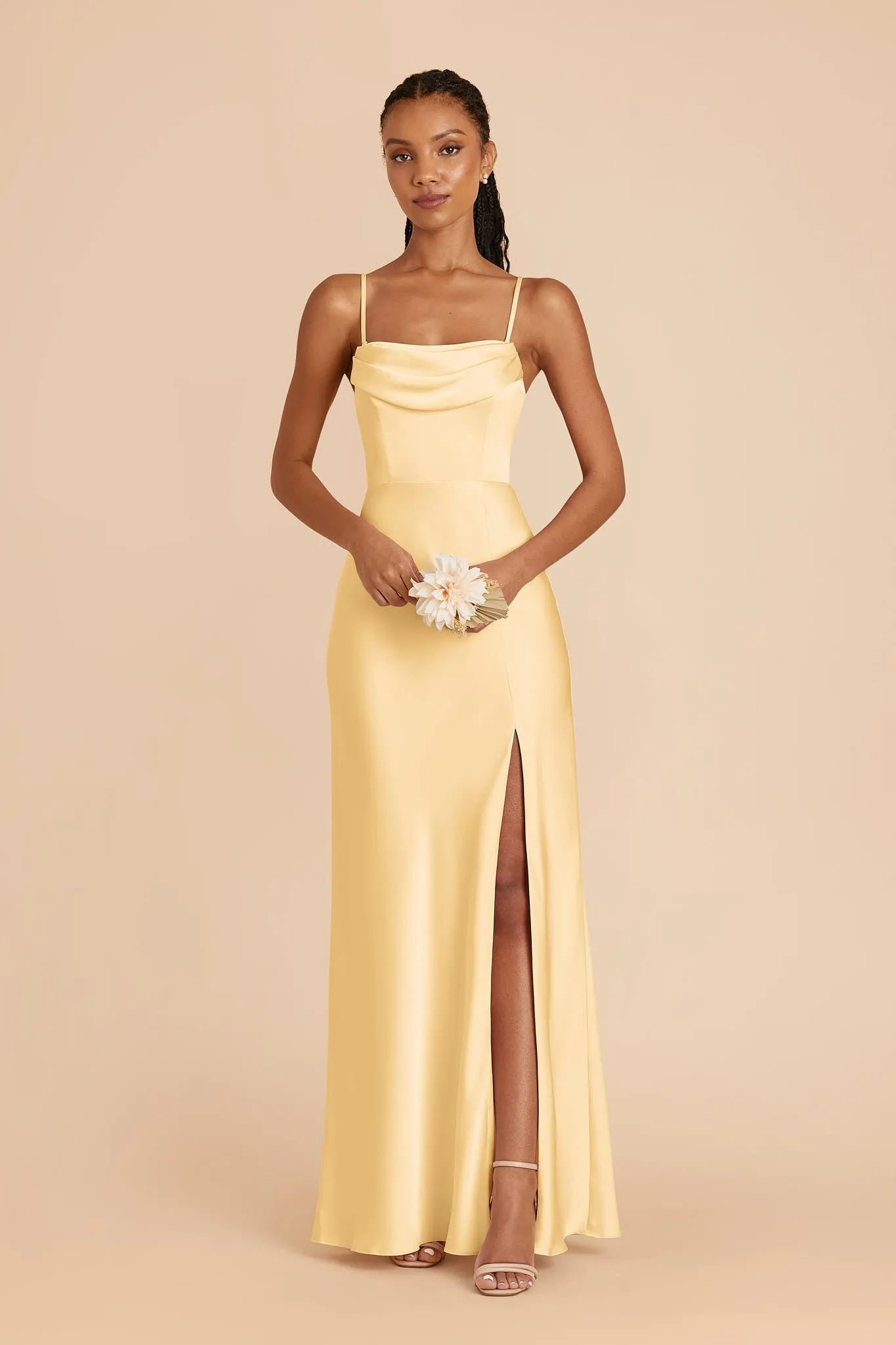 Mia Matte Satin Dress - Butter sold by Birdy Grey product image thumbnail 4