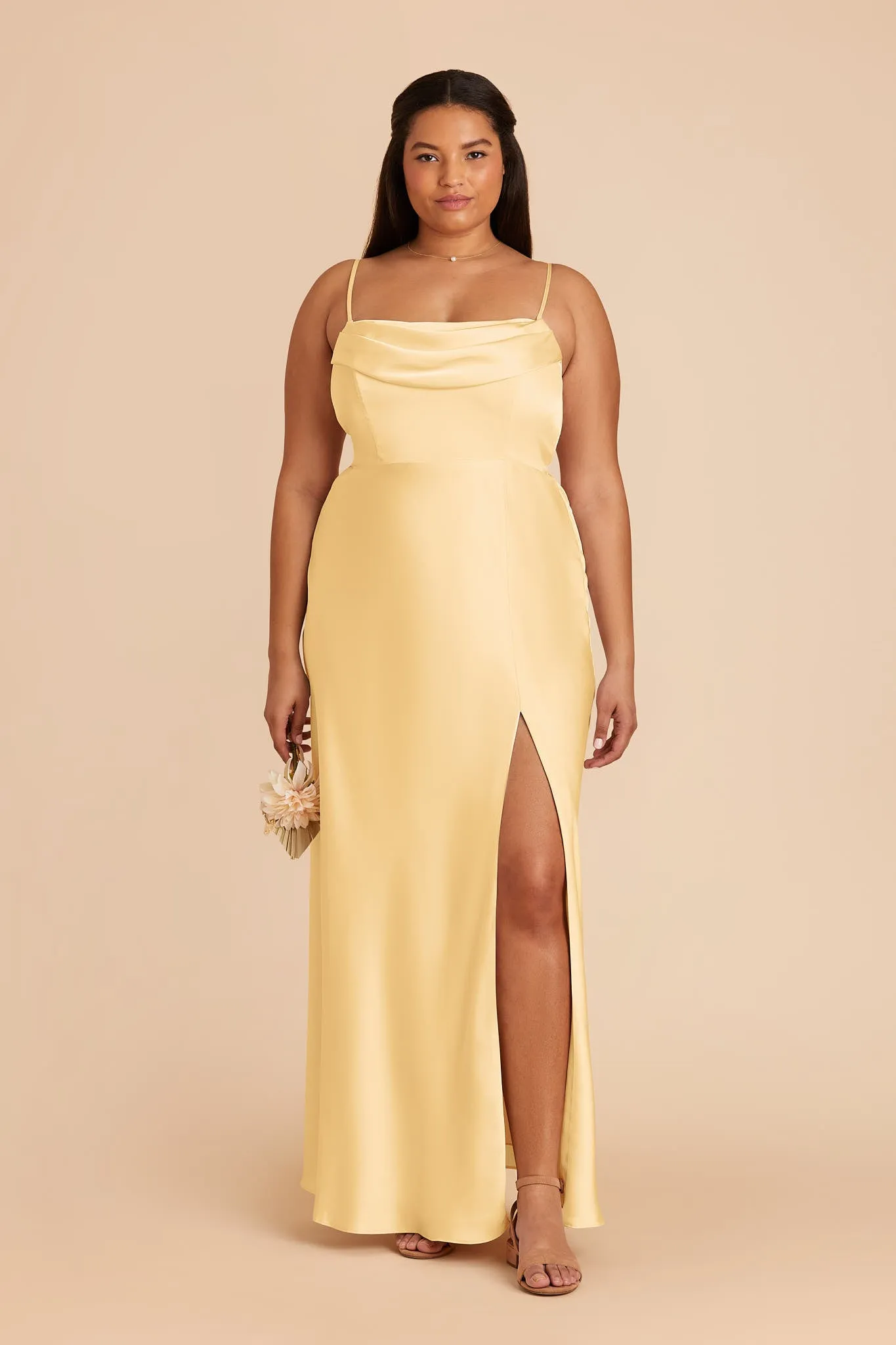 Mia Matte Satin Dress - Butter sold by Birdy Grey product image thumbnail 2