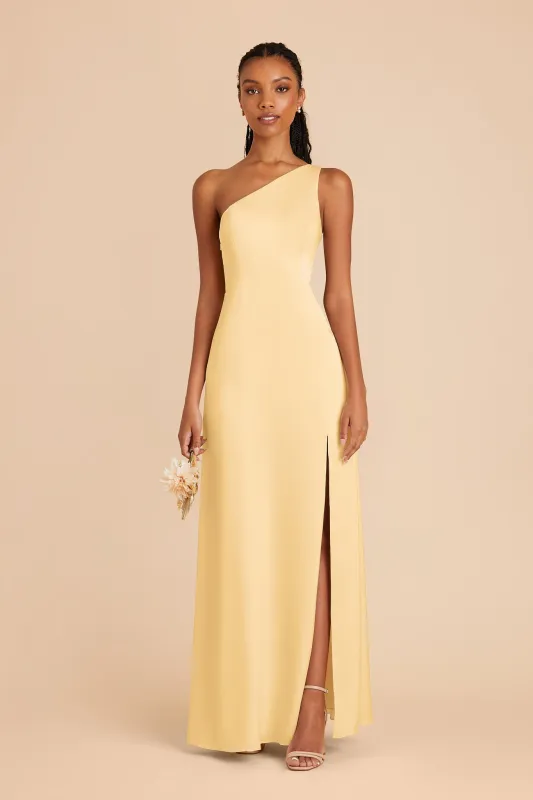 Kira Matte Satin Dress - Butter sold by Birdy Grey