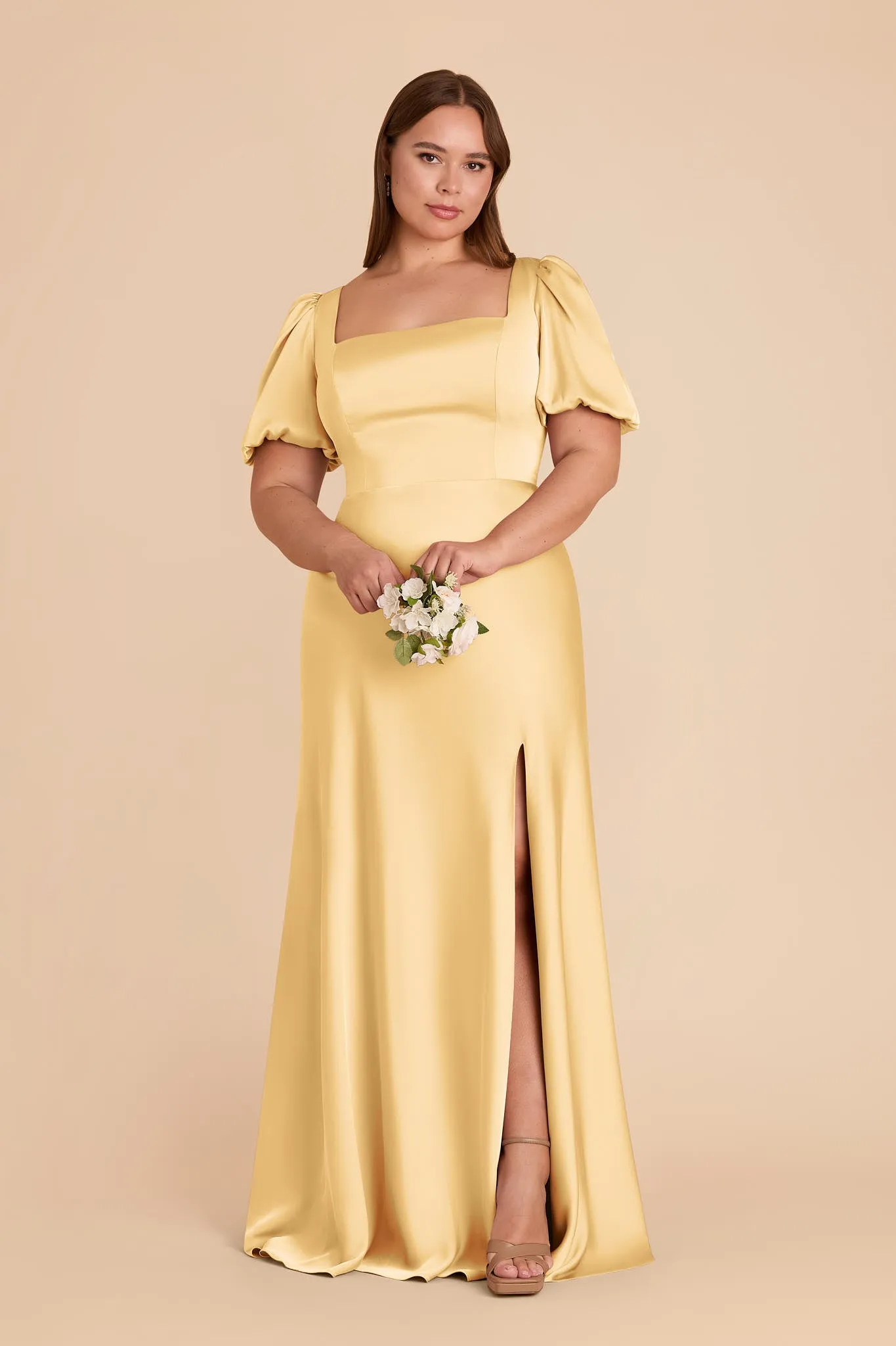 Judy Matte Satin Dress - Butter sold by Birdy Grey product image thumbnail 5