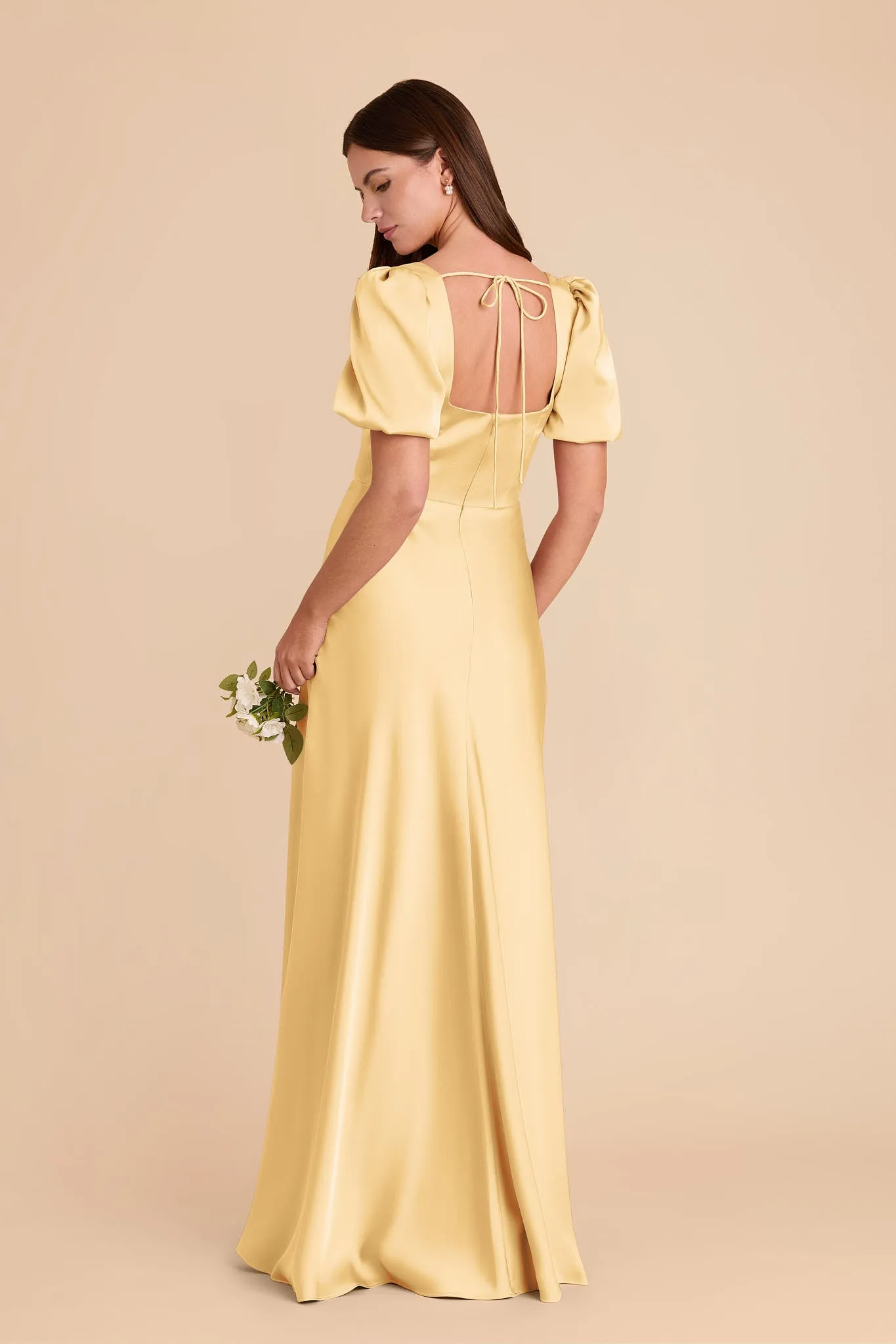 Judy Matte Satin Dress - Butter sold by Birdy Grey product image thumbnail 3