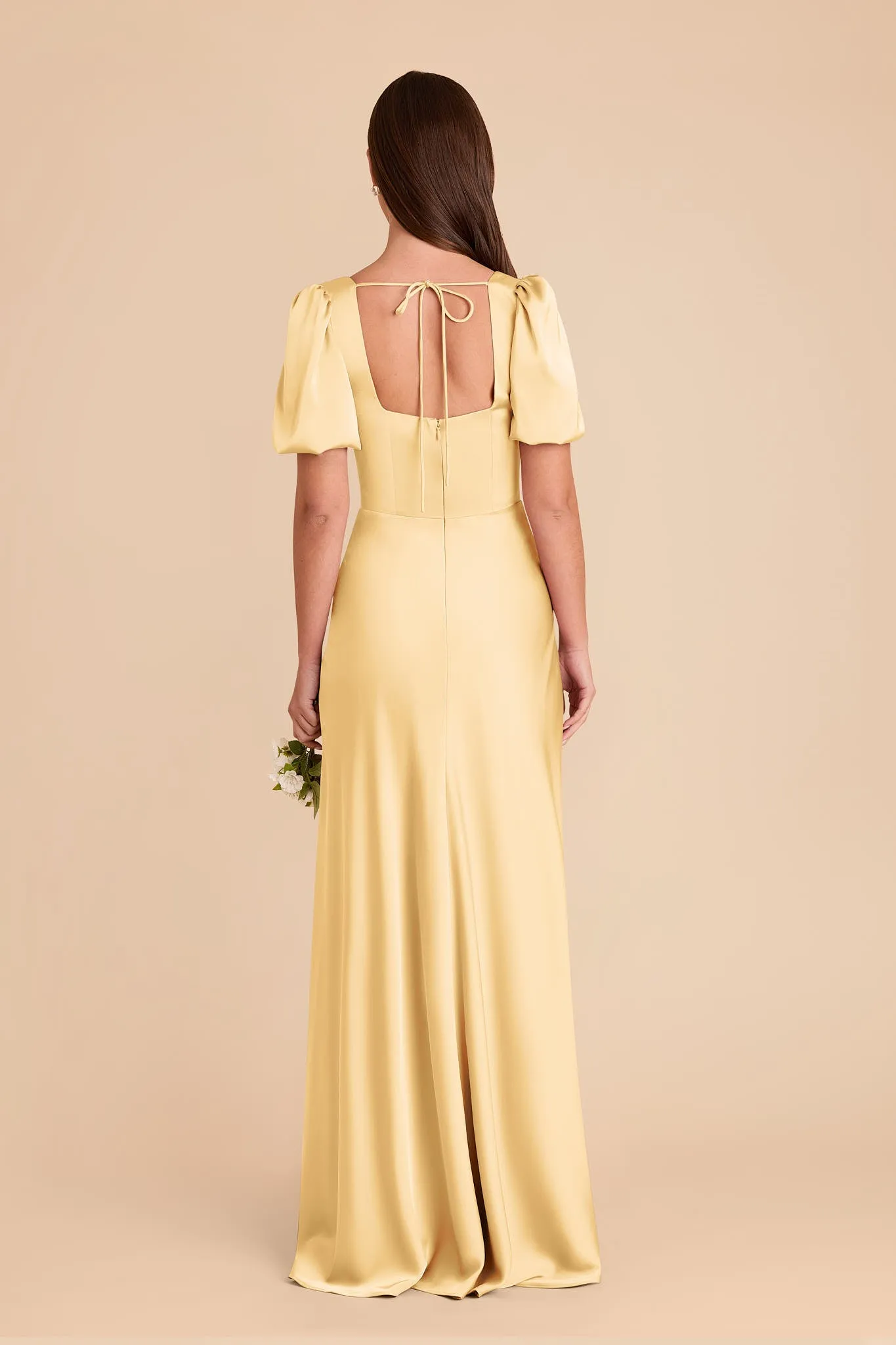 Judy Matte Satin Dress - Butter sold by Birdy Grey product image thumbnail 4