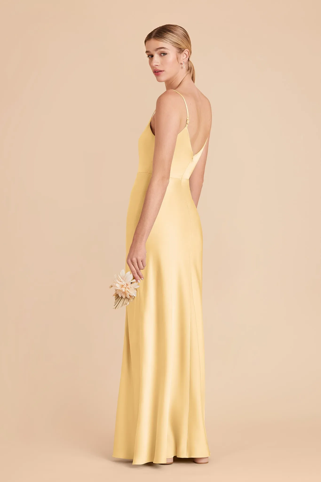 Jay Matte Satin Dress - Butter sold by Birdy Grey product image thumbnail 4
