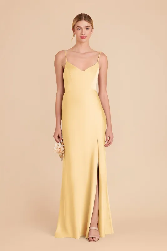 Jay Matte Satin Dress - Butter sold by Birdy Grey