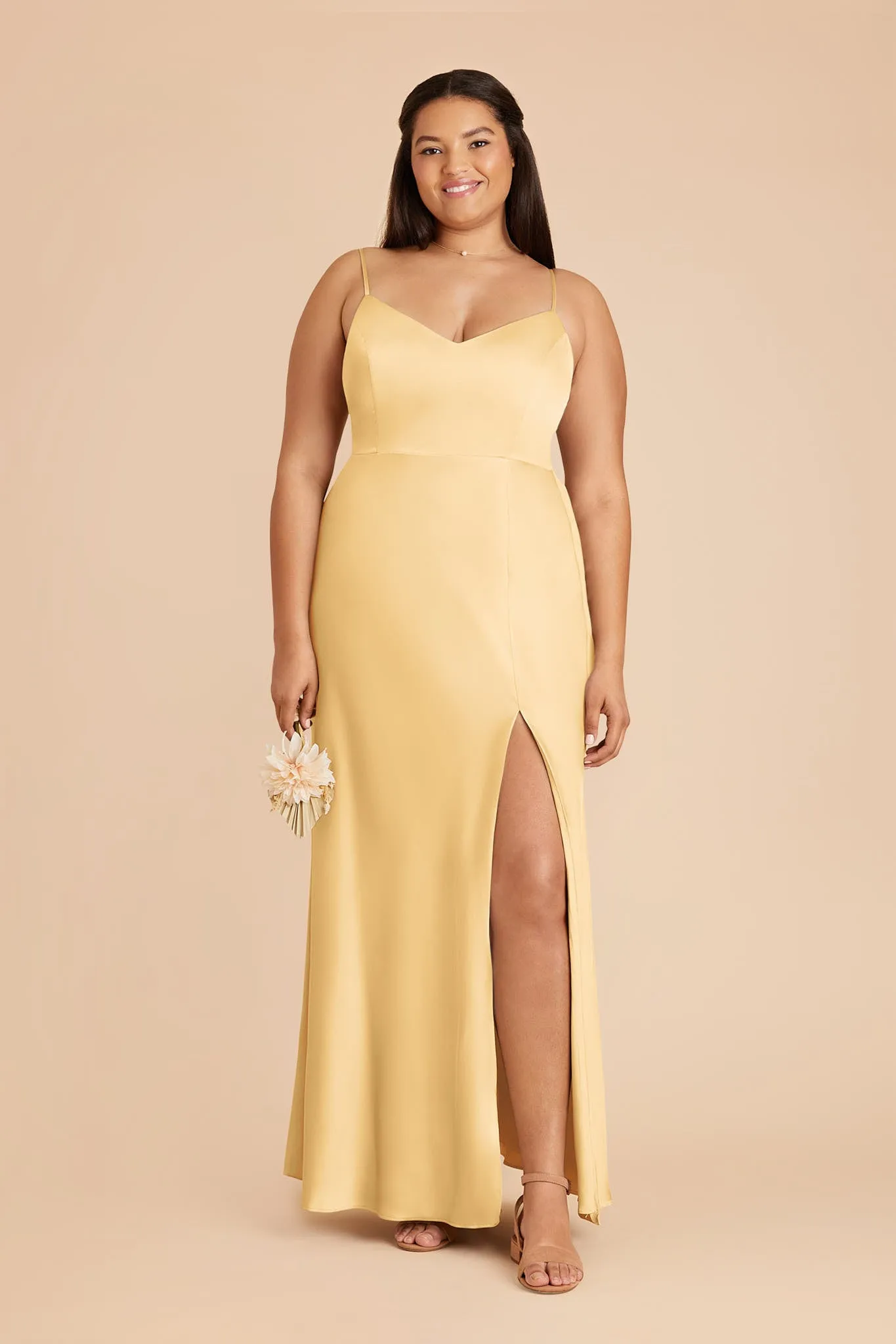 Jay Matte Satin Dress - Butter sold by Birdy Grey product image thumbnail 2