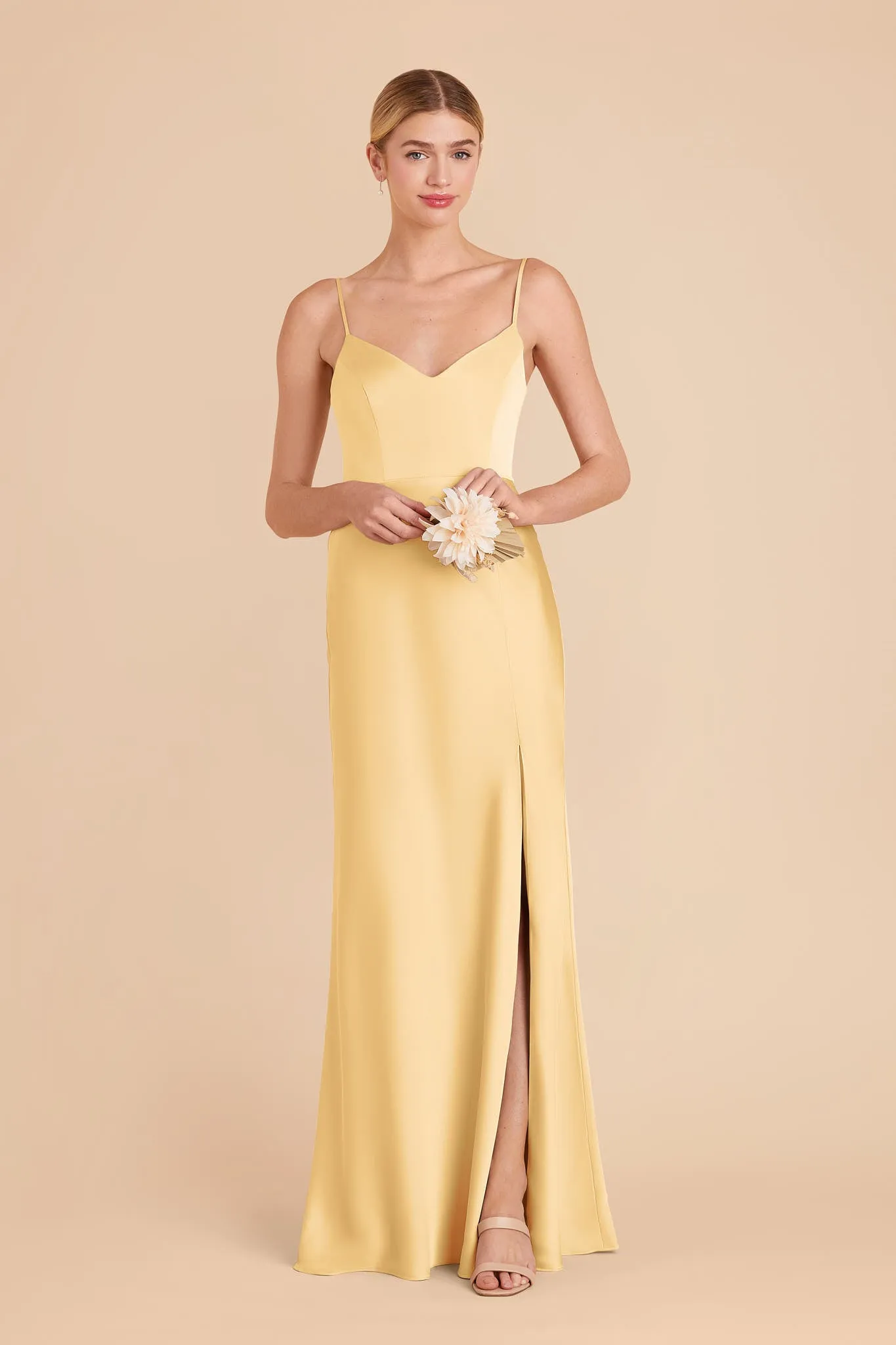 Jay Matte Satin Dress - Butter sold by Birdy Grey product image thumbnail 3