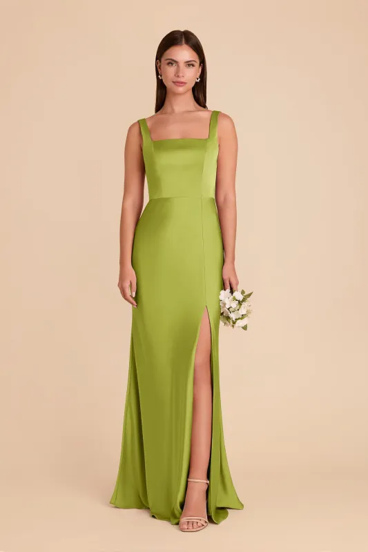 Alex Matte Satin Dress - Matcha sold by Birdy Grey