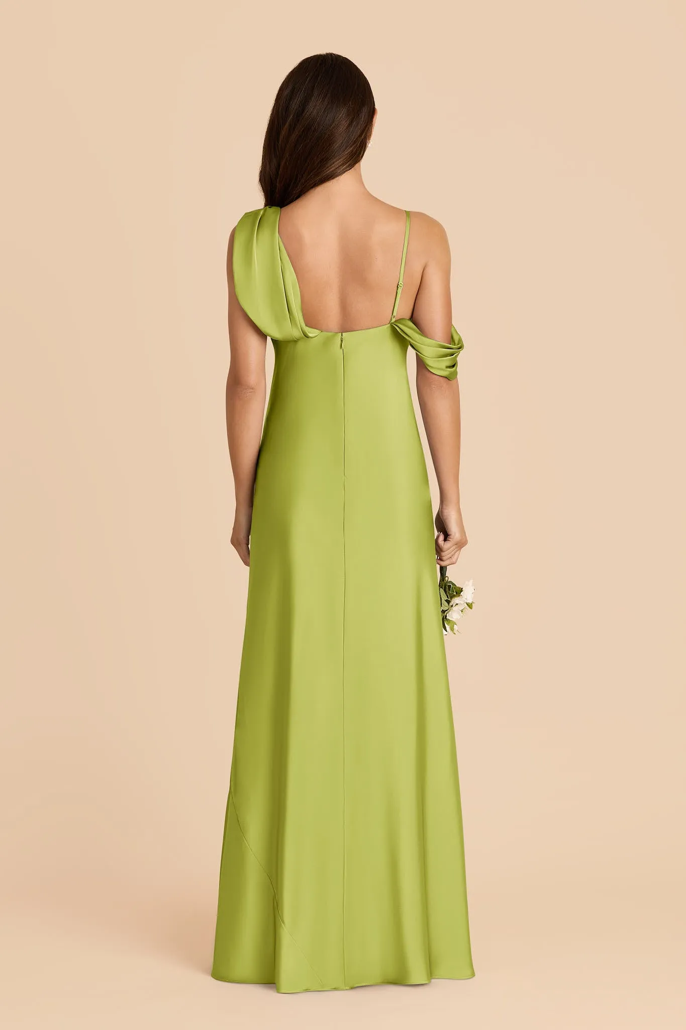 Freya Matte Satin Dress - Matcha sold by Birdy Grey product image thumbnail 5