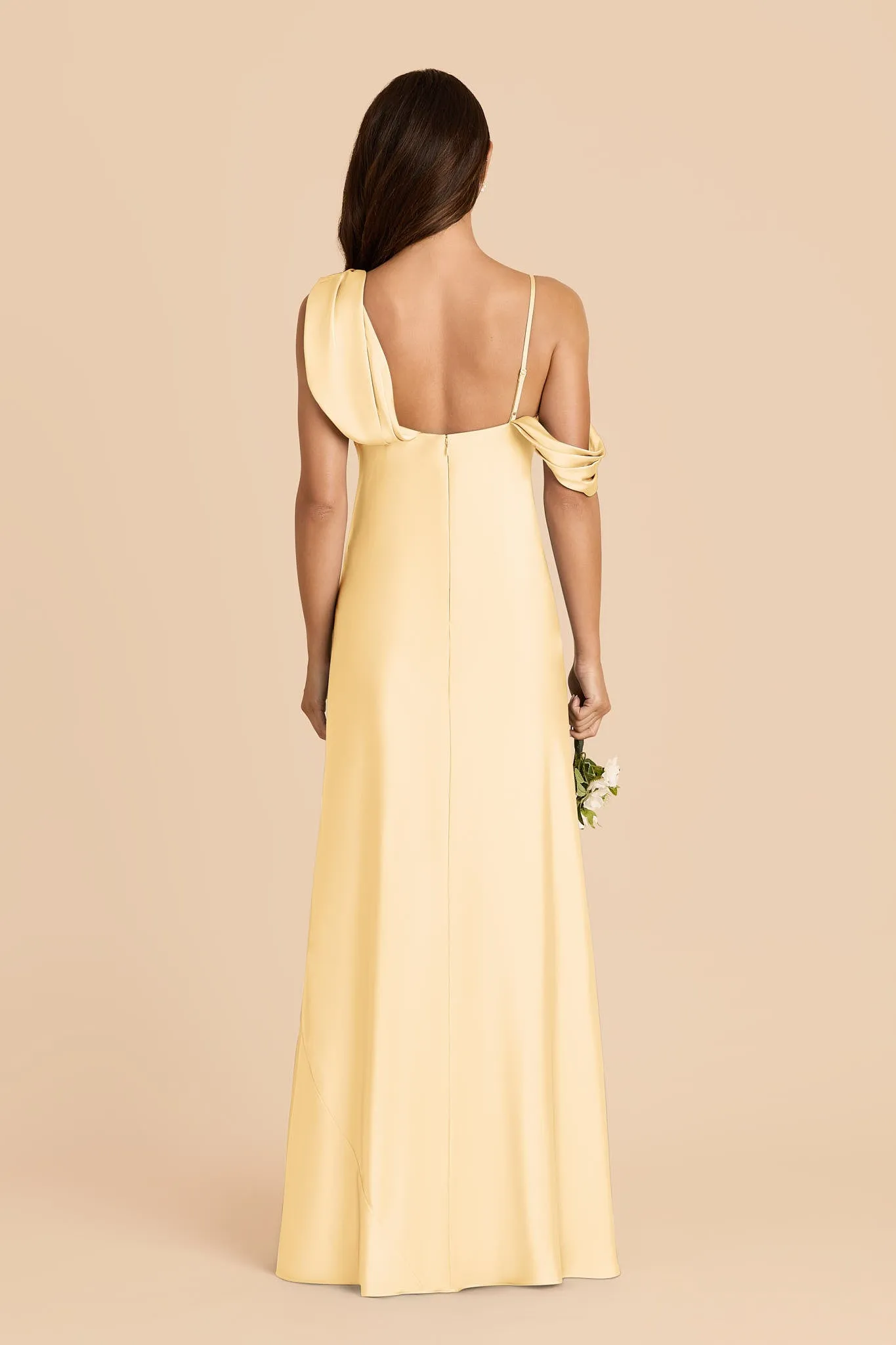 Freya Matte Satin Dress - Butter sold by Birdy Grey product image thumbnail 5