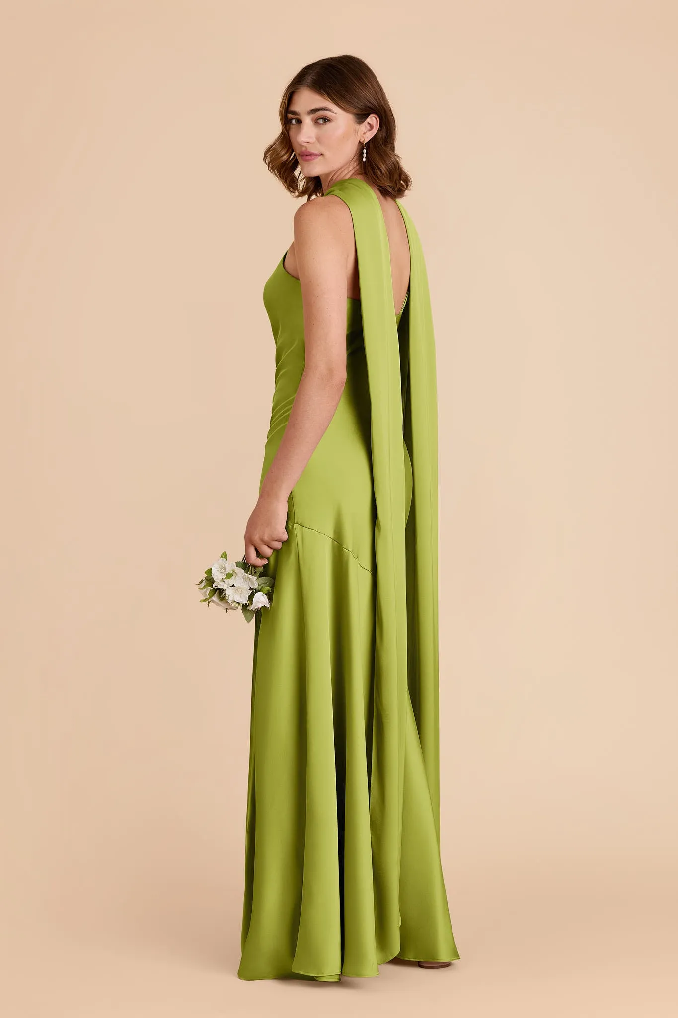 Eileen Matte Satin Dress - Matcha sold by Birdy Grey product image thumbnail 5