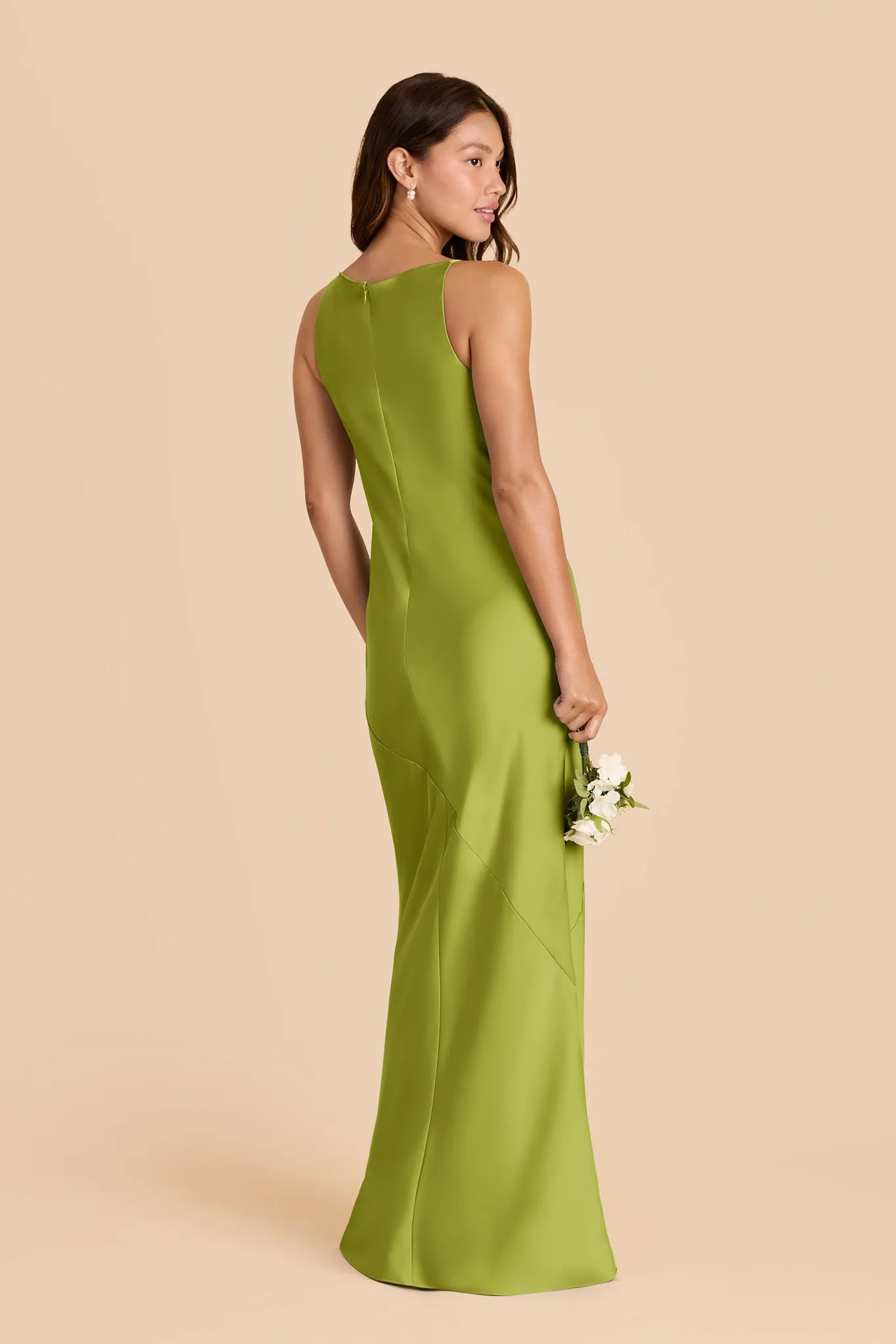 Destiny Matte Satin Dress - Matcha sold by Birdy Grey product image thumbnail 3