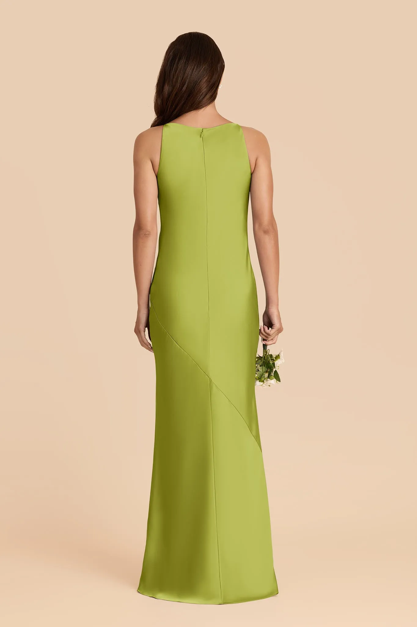 Destiny Matte Satin Dress - Matcha sold by Birdy Grey product image thumbnail 4