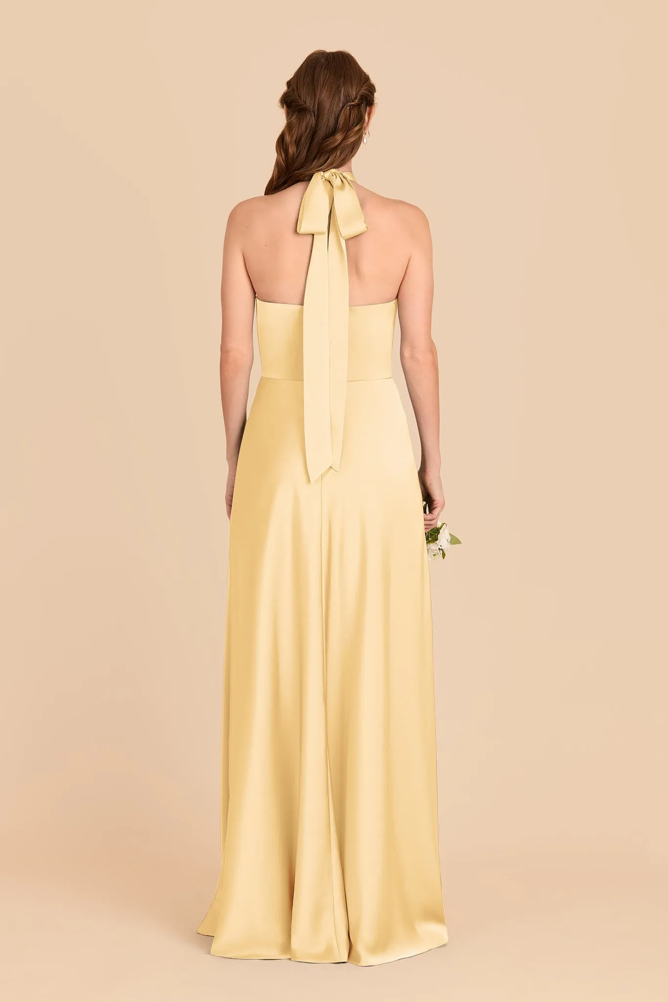 Monica Matte Satin Dress - Butter sold by Birdy Grey product image thumbnail 5