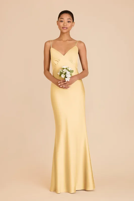 Dasha Matte Satin Dress - Butter sold by Birdy Grey