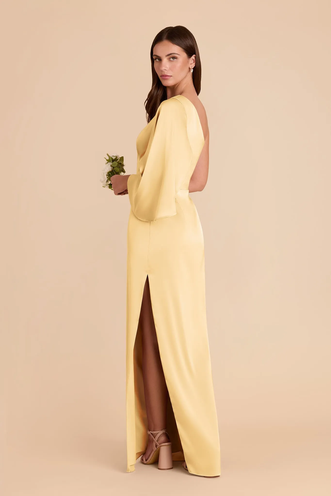 Christine Matte Satin Dress - Butter sold by Birdy Grey product image thumbnail 4