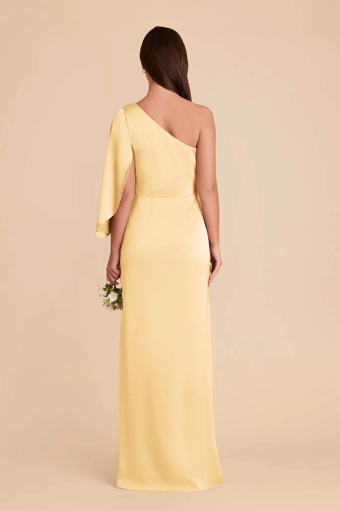 Christine Matte Satin Dress - Butter sold by Birdy Grey product image thumbnail 5