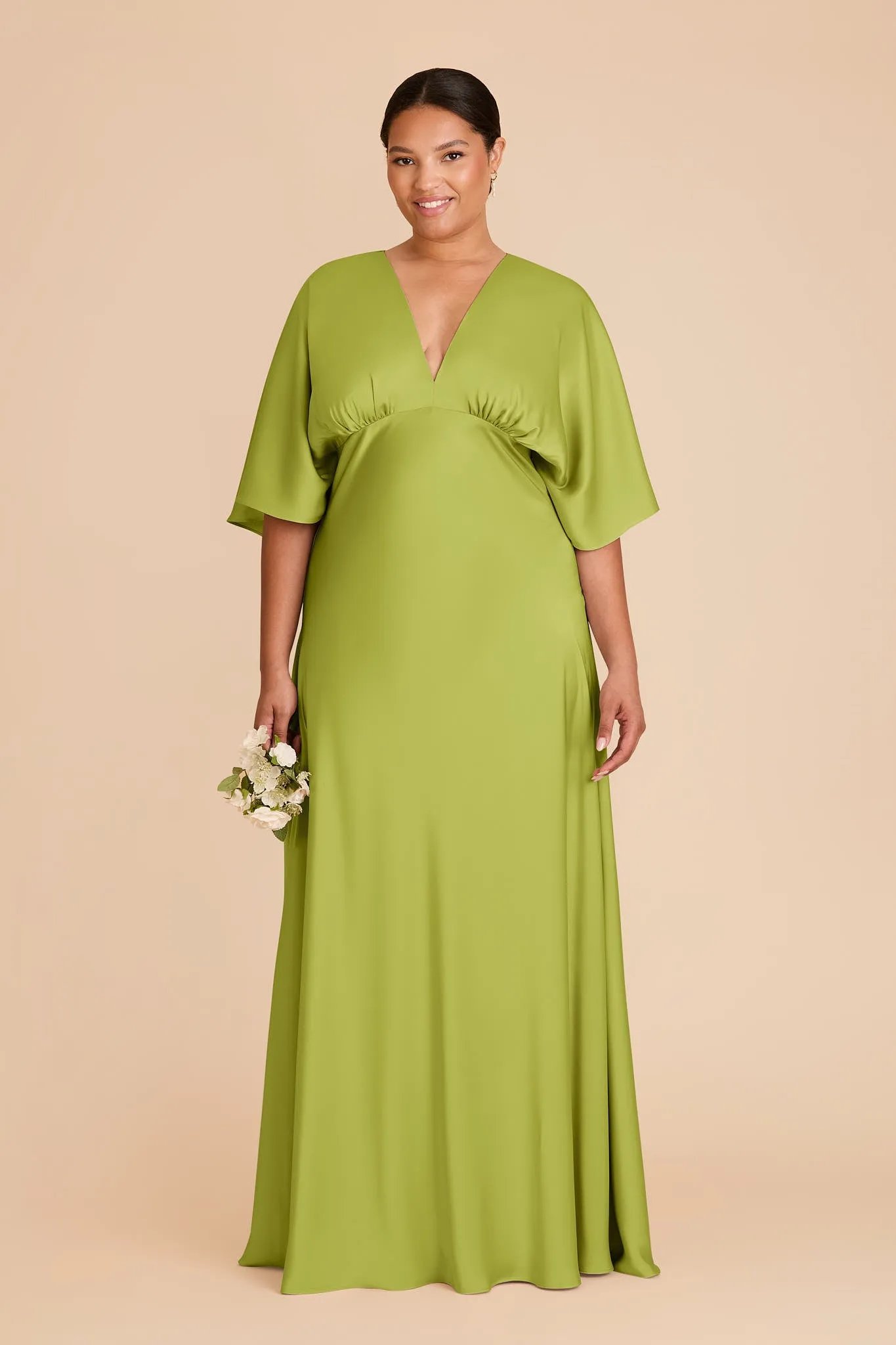 Shyla Matte Satin Dress - Matcha sold by Birdy Grey product image thumbnail 2