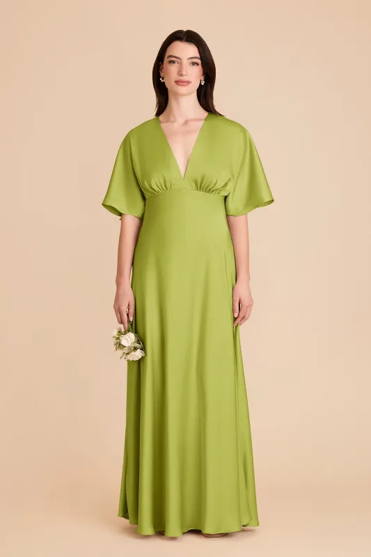 Shyla Matte Satin Dress - Matcha sold by Birdy Grey
