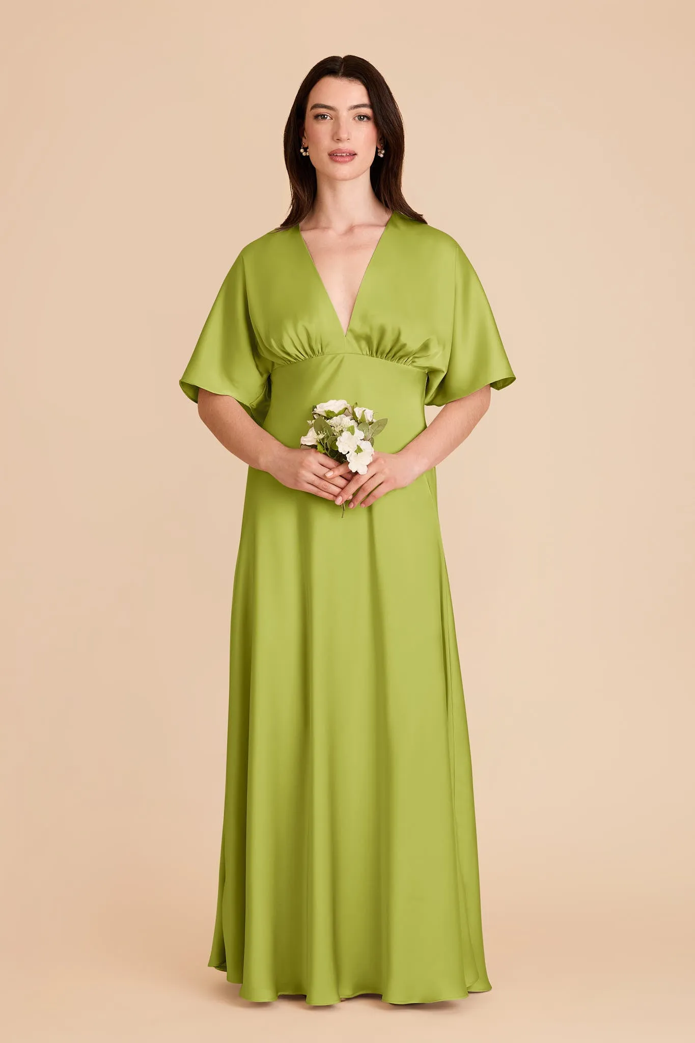Shyla Matte Satin Dress - Matcha sold by Birdy Grey product image thumbnail 3