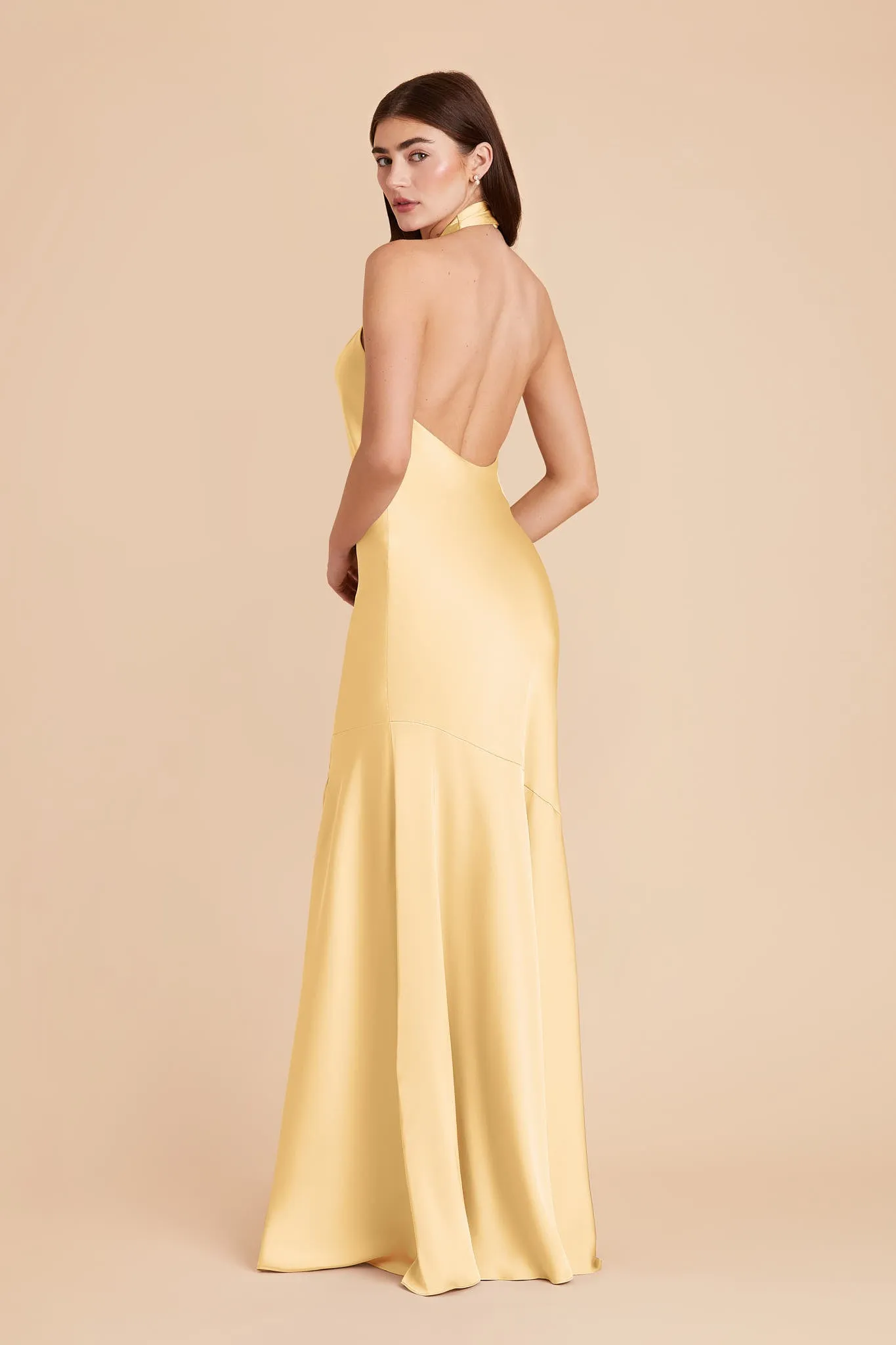 Stephanie Matte Satin Dress - Butter sold by Birdy Grey product image thumbnail 5
