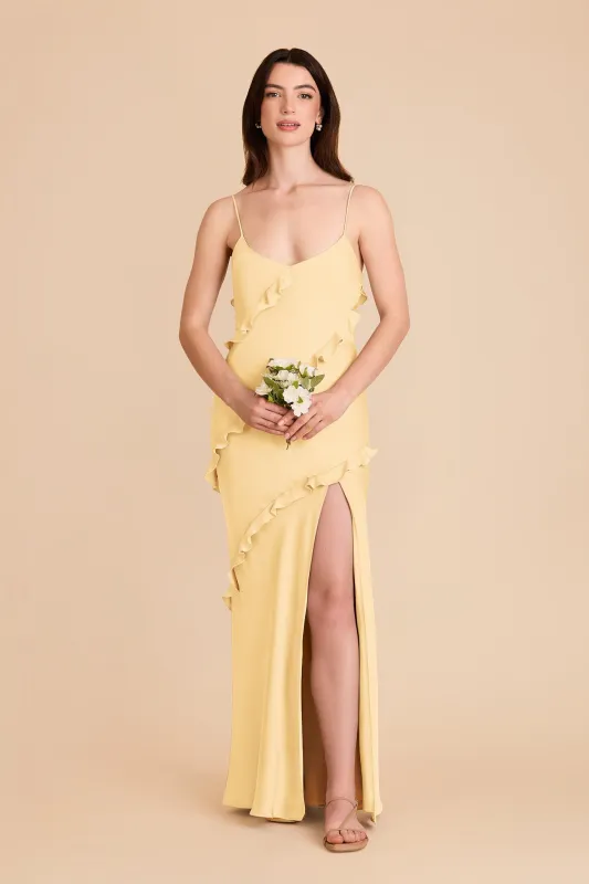 Valentina Matte Satin Dress - Butter sold by Birdy Grey