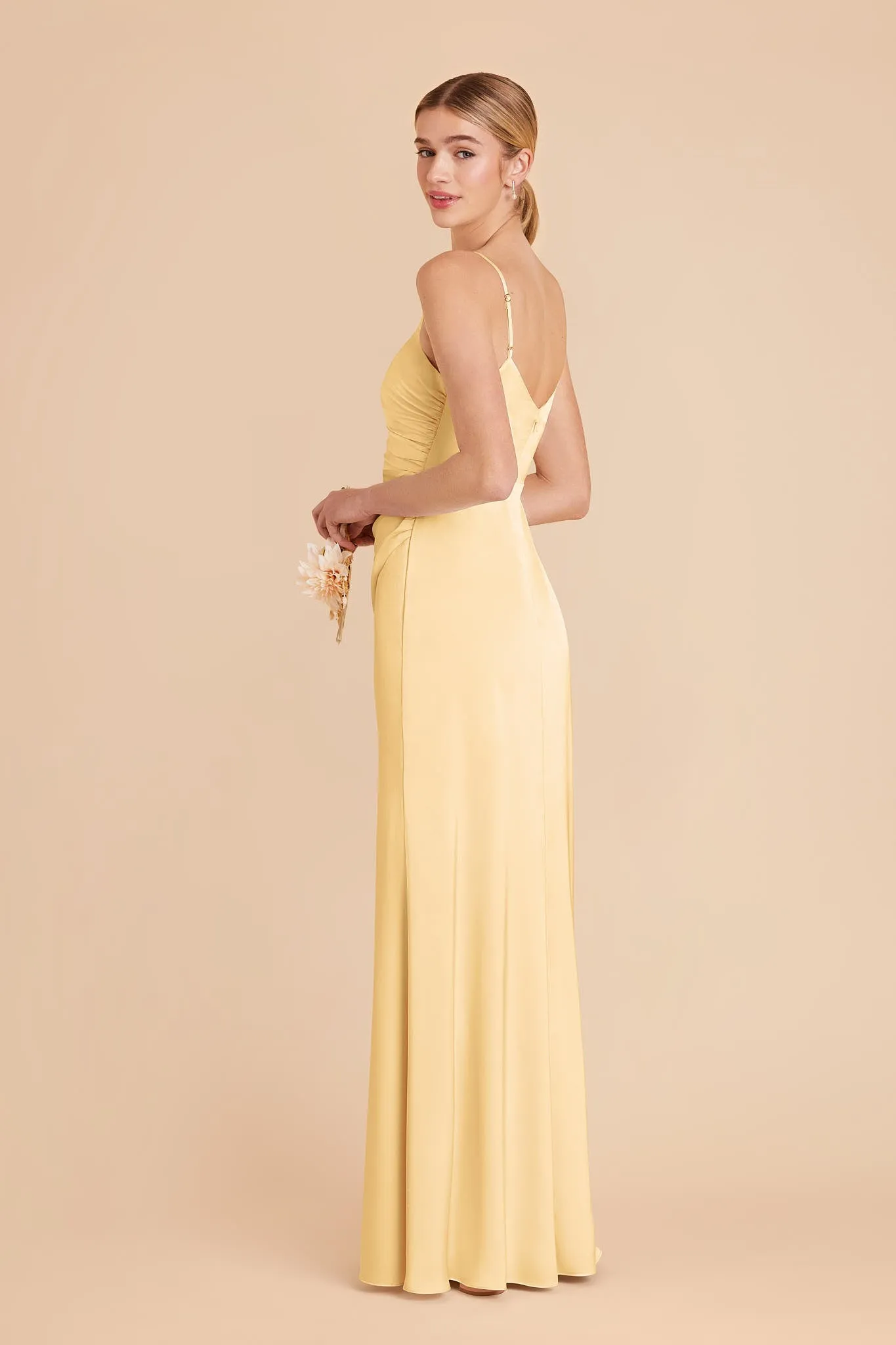 Catherine Matte Satin Dress - Butter sold by Birdy Grey product image thumbnail 4