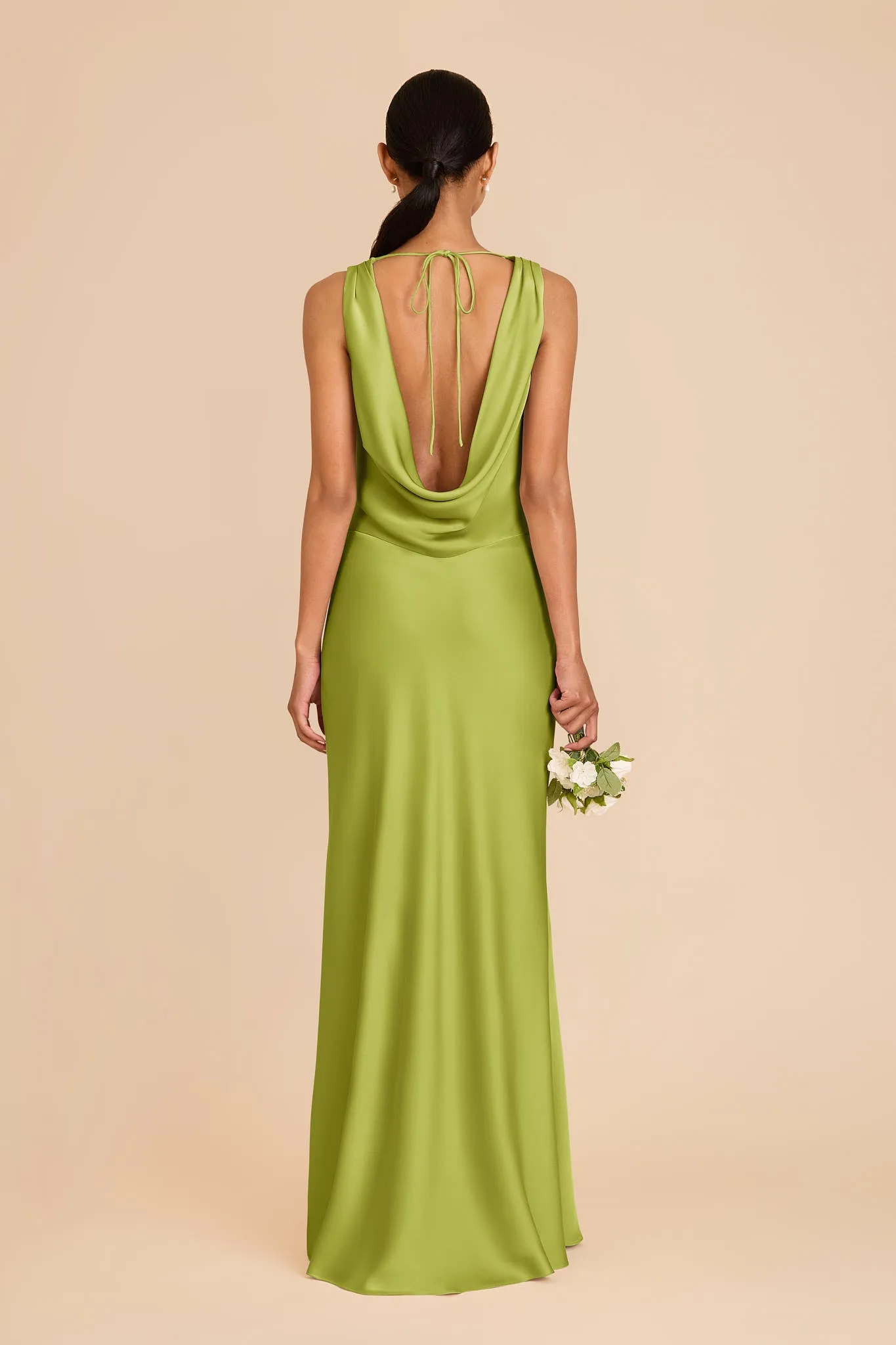 Bonnie Matte Satin Dress - Matcha sold by Birdy Grey product image thumbnail 5