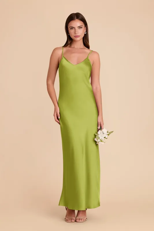 Alice Matte Satin Dress - Matcha sold by Birdy Grey