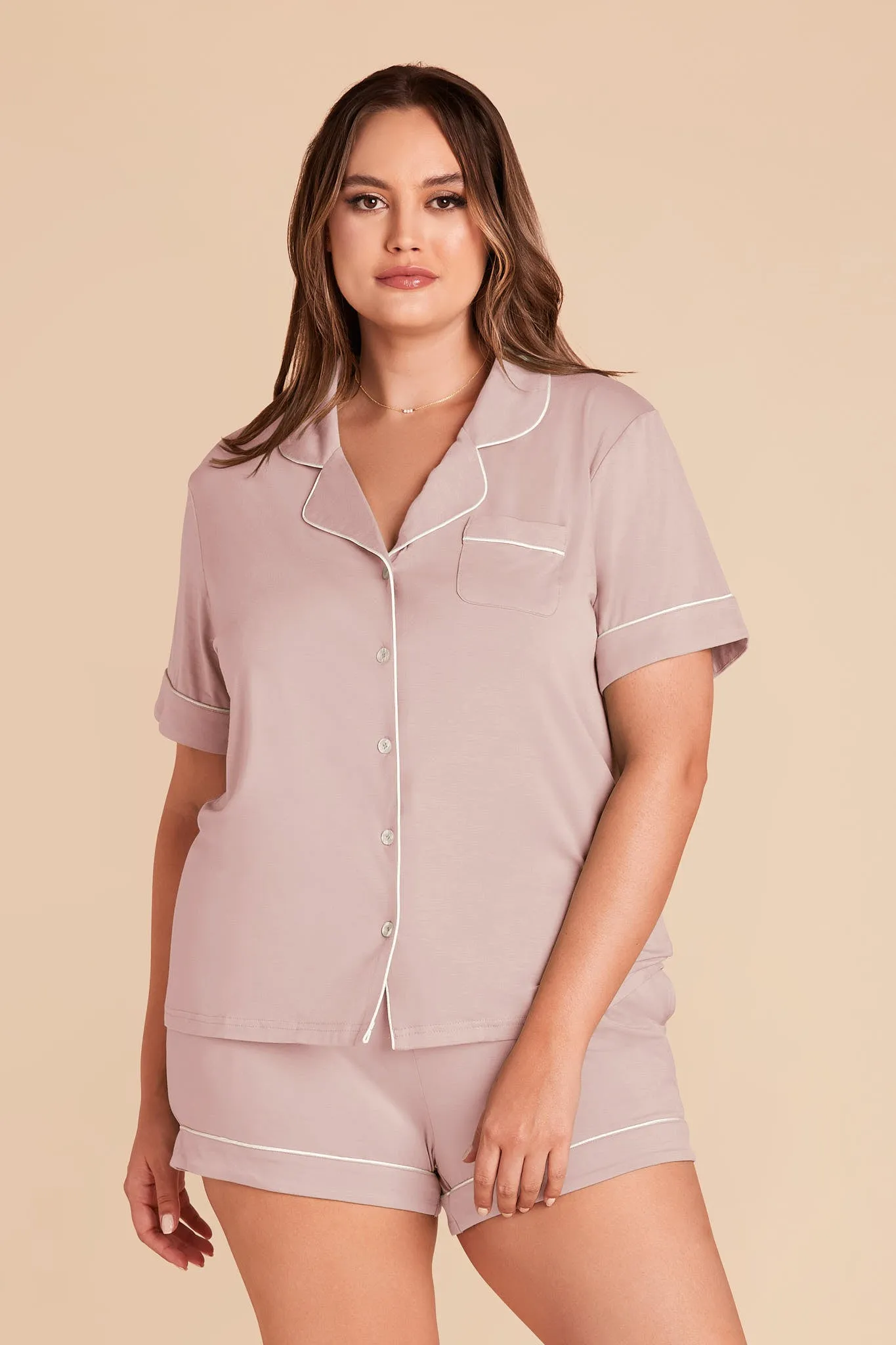 Jonny Bamboo Pajamas - Blush Pink sold by Birdy Grey product image thumbnail 2