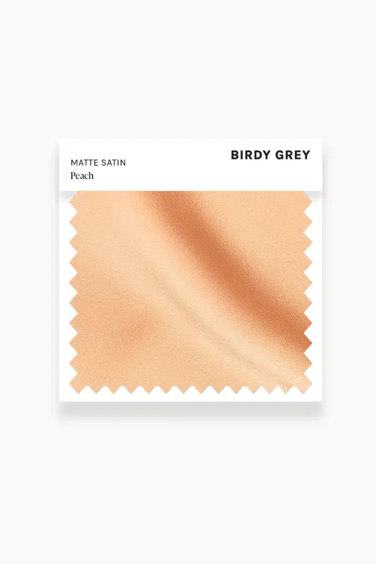 Swatch - Matte Satin in Peach sold by Birdy Grey