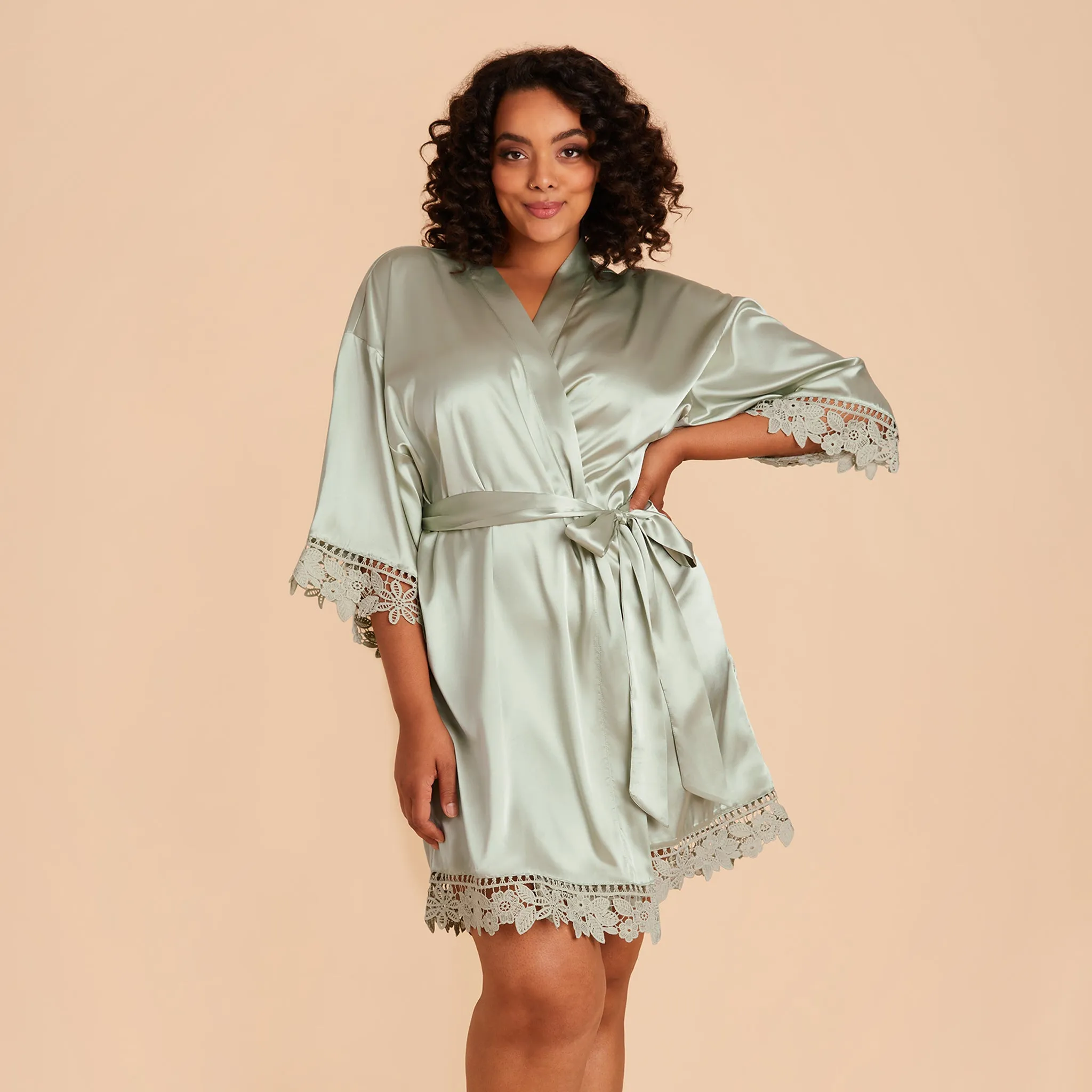 Claudine Lace Robe - Sage sold by Birdy Grey product image thumbnail 4