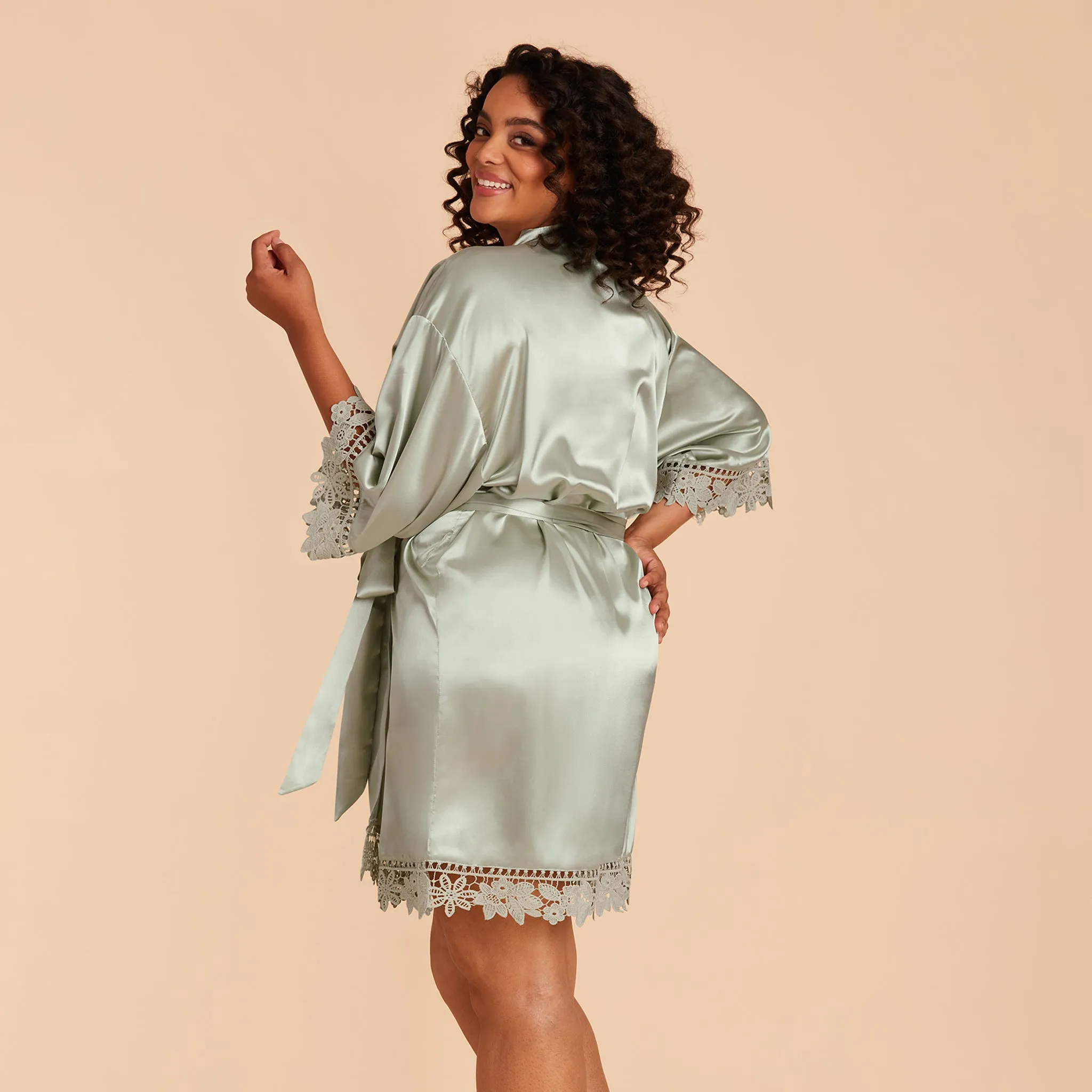 Claudine Lace Robe - Sage sold by Birdy Grey product image thumbnail 3