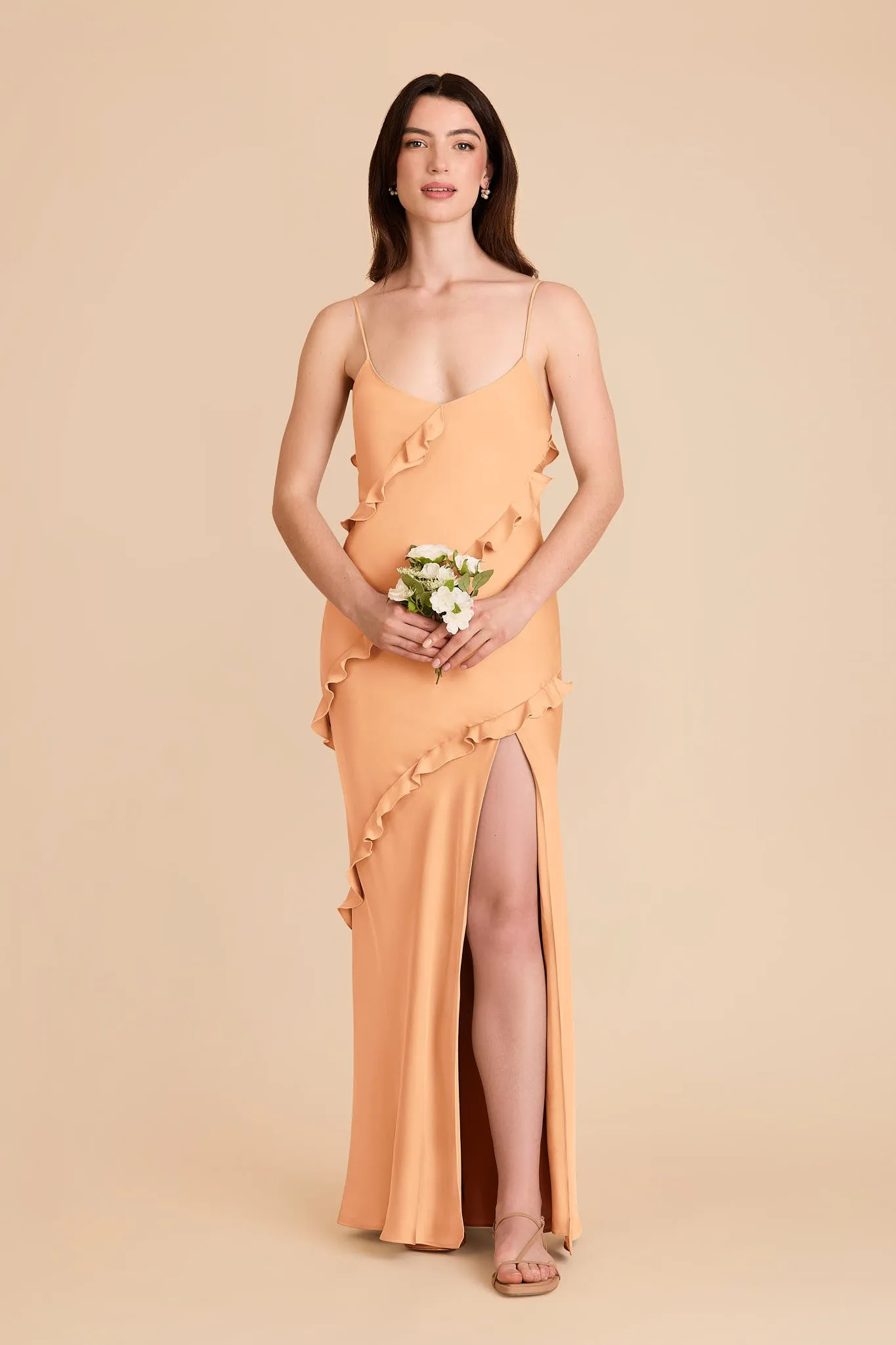 Valentina Matte Satin Dress - Peach sold by Birdy Grey product image thumbnail 3