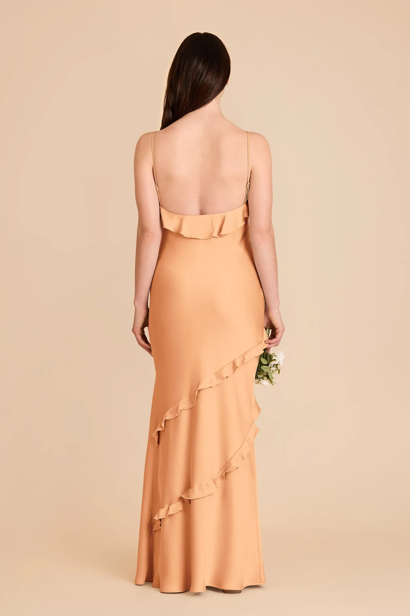Valentina Matte Satin Dress - Peach sold by Birdy Grey product image thumbnail 5