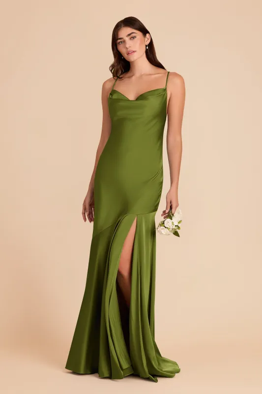 Olivia Matte Satin Dress - Cactus sold by Birdy Grey