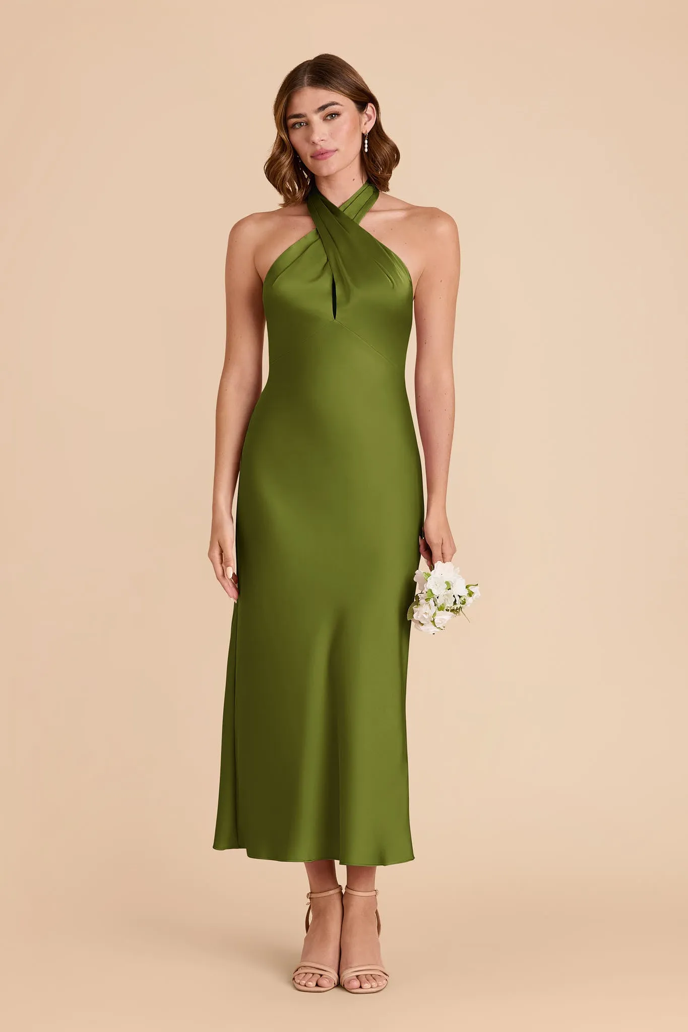 Monique Matte Satin Dress - Cactus sold by Birdy Grey product image thumbnail 4