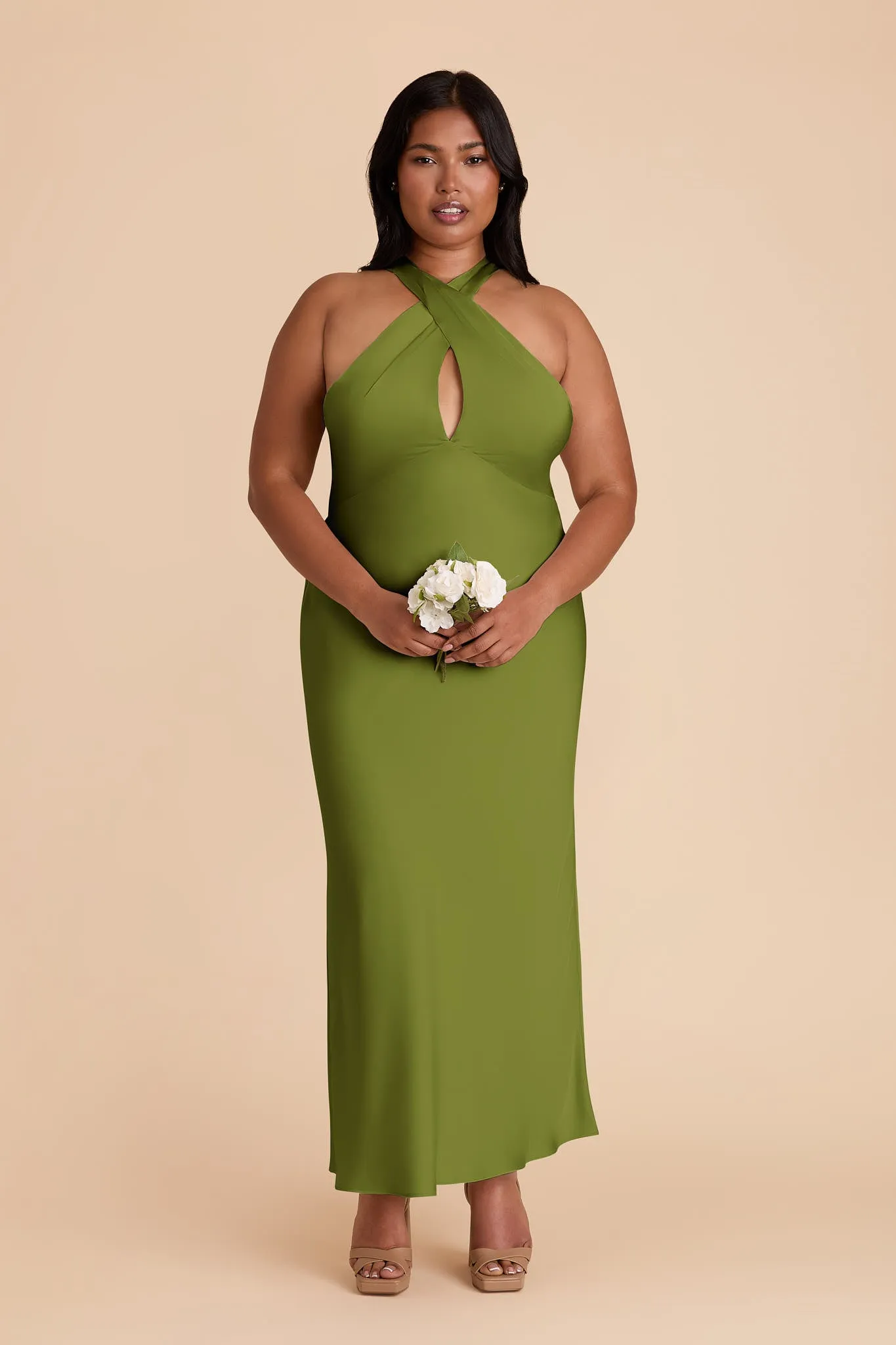 Monique Matte Satin Dress - Cactus sold by Birdy Grey product image thumbnail 3