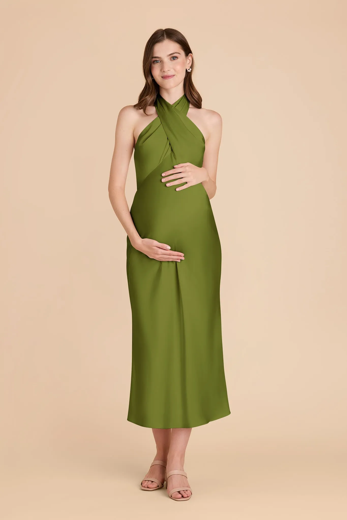 Monique Matte Satin Dress - Cactus sold by Birdy Grey product image thumbnail 2