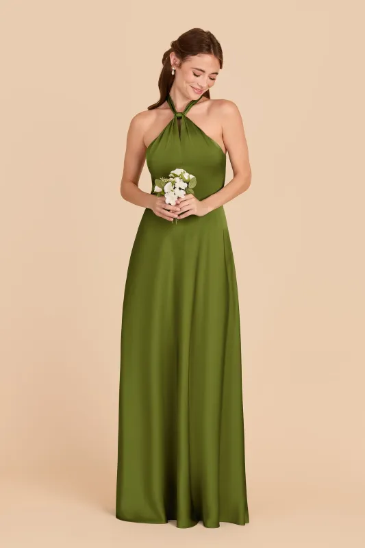 Monica Matte Satin Dress - Cactus sold by Birdy Grey