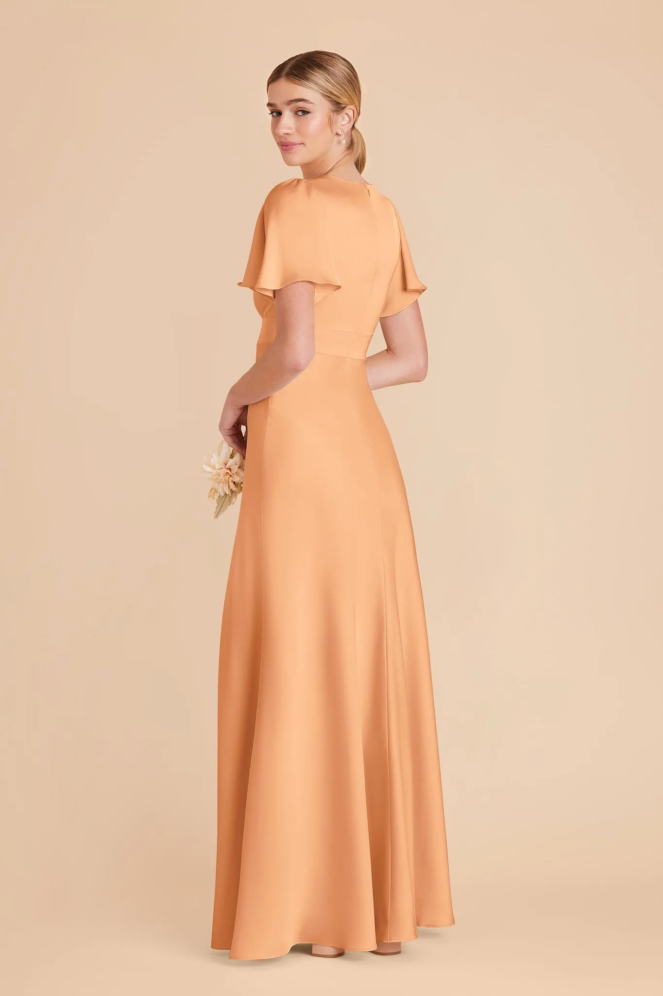 Marni Matte Satin Dress - Peach sold by Birdy Grey product image thumbnail 4