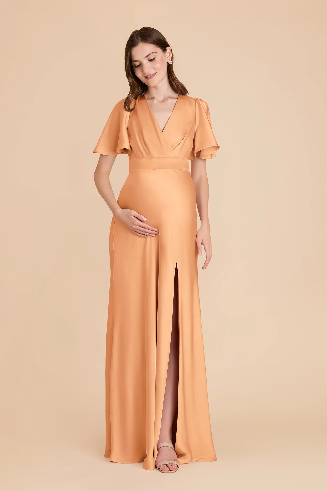 Marni Matte Satin Dress - Peach sold by Birdy Grey product image thumbnail 2
