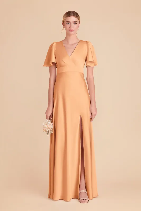 Marni Matte Satin Dress - Peach sold by Birdy Grey
