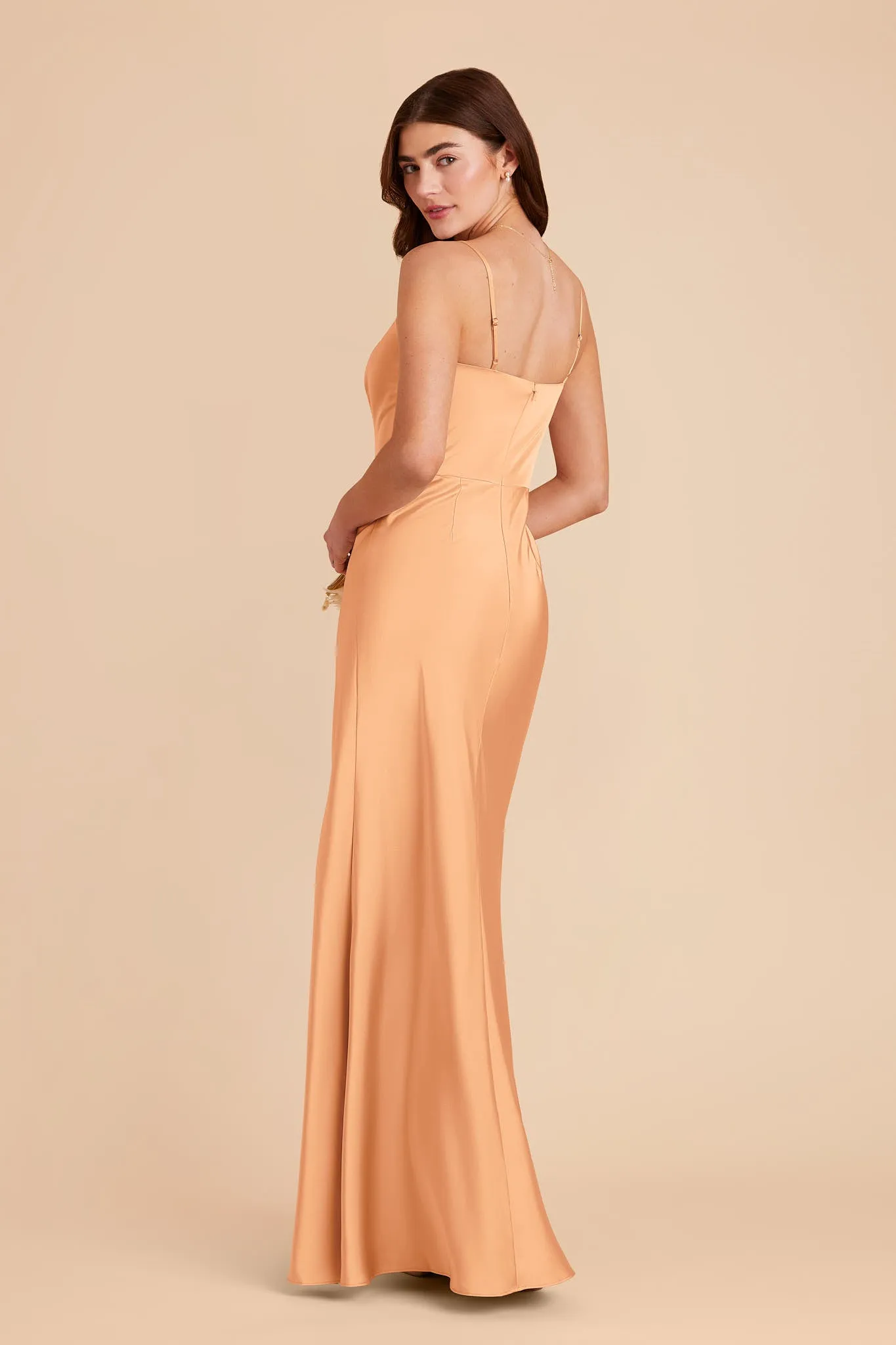 Mai Matte Satin Dress - Peach sold by Birdy Grey product image thumbnail 3