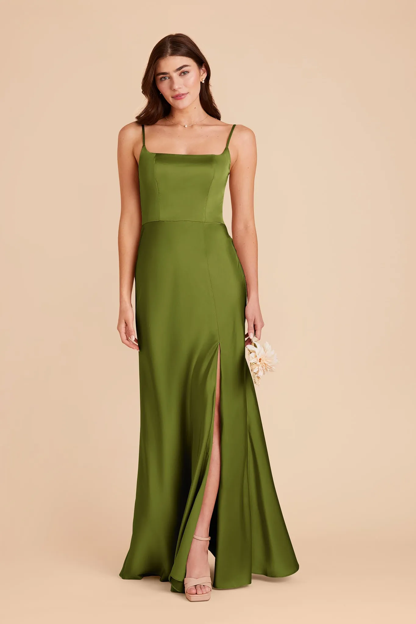 Mai Matte Satin Dress - Cactus sold by Birdy Grey