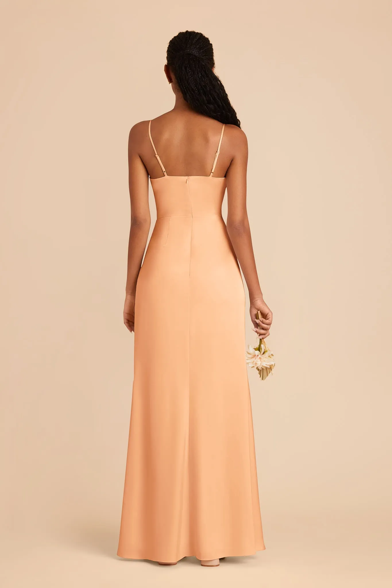Lydia Matte Satin Dress - Peach sold by Birdy Grey product image thumbnail 4