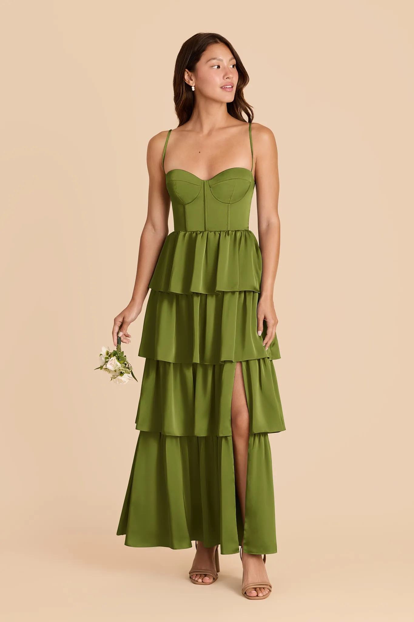 Lola Matte Satin Dress - Cactus sold by Birdy Grey product image thumbnail 2
