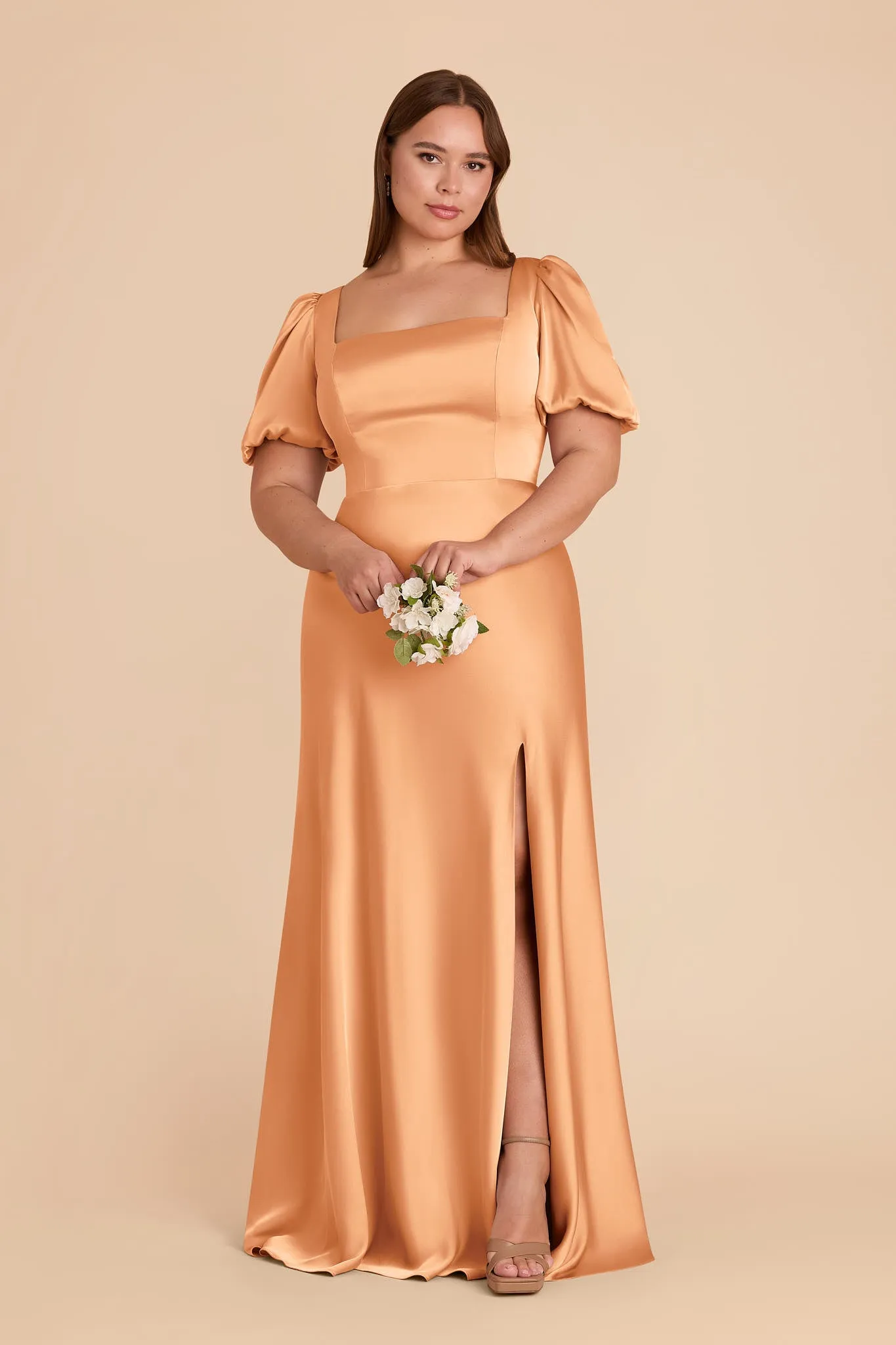 Judy Matte Satin Dress - Peach sold by Birdy Grey product image thumbnail 5