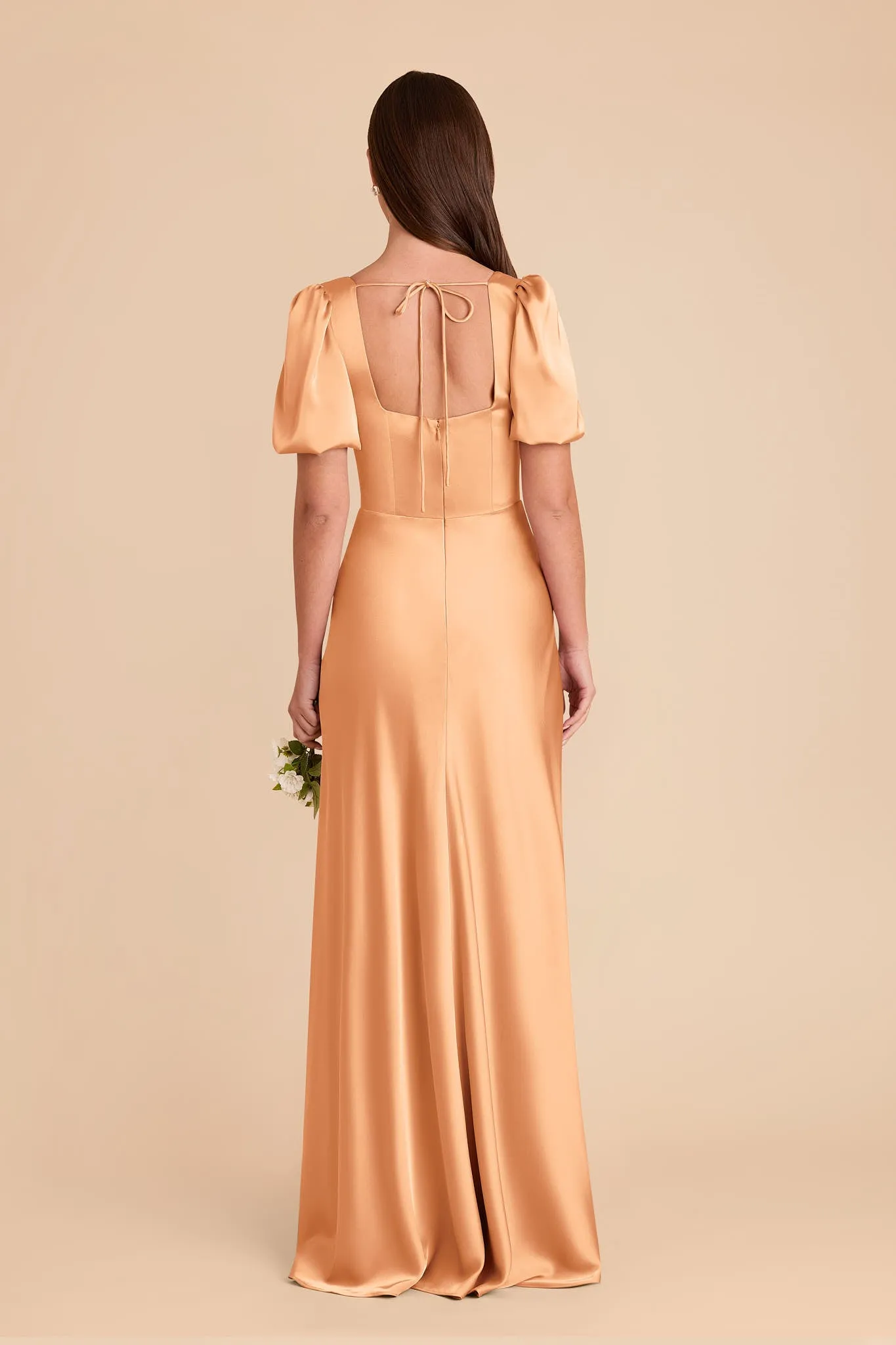 Judy Matte Satin Dress - Peach sold by Birdy Grey product image thumbnail 4